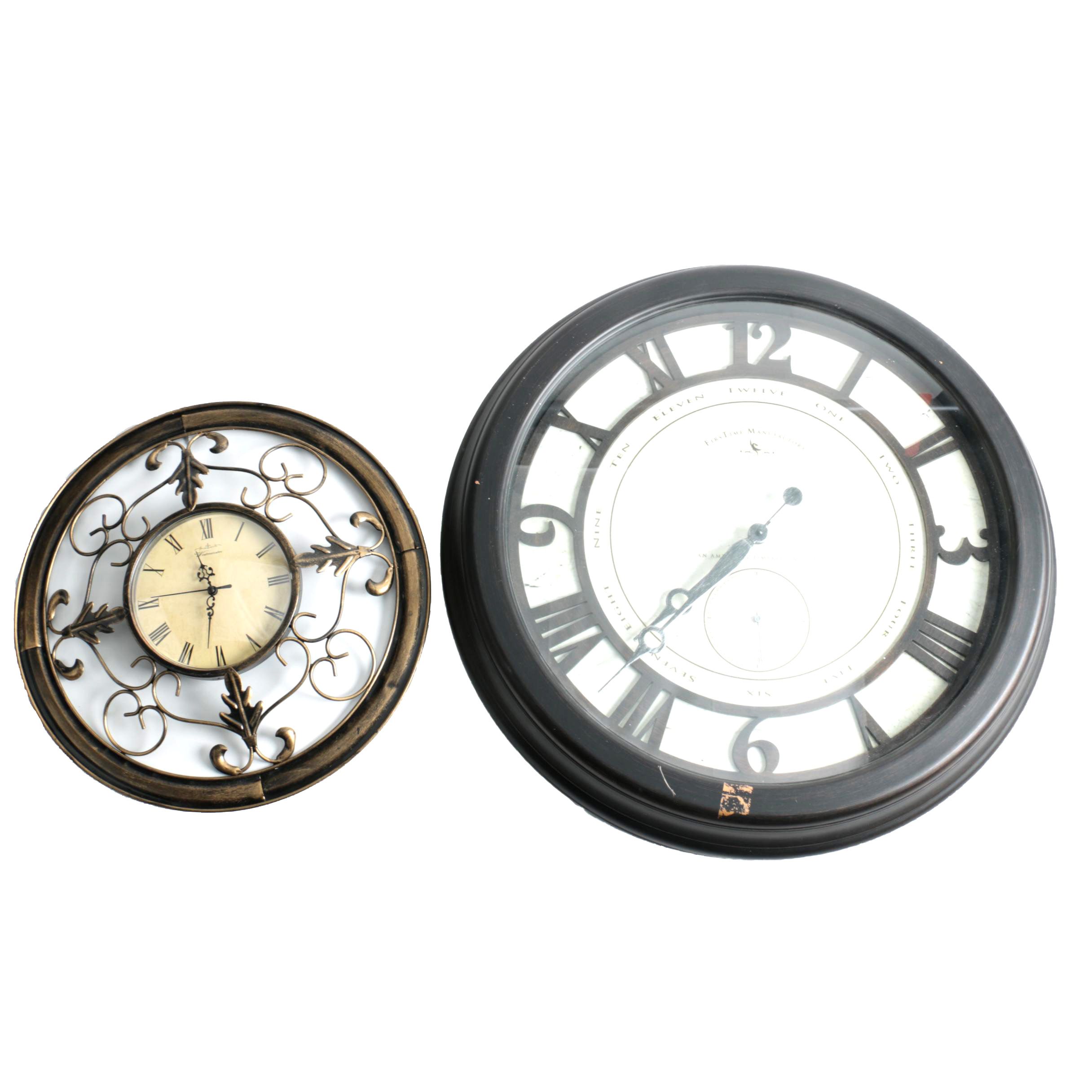 Metal and Plastic Wall Clocks