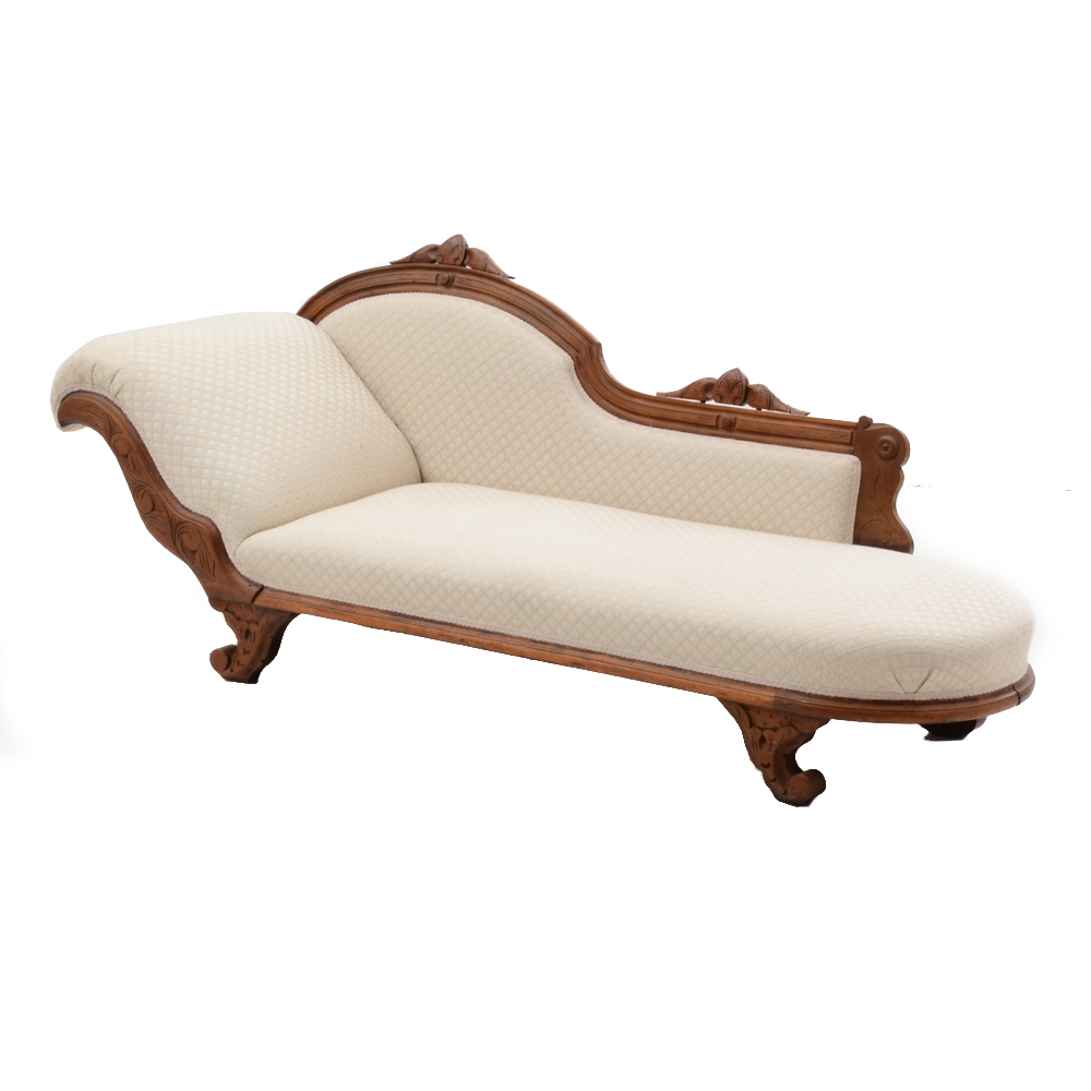 Antique Eastlake Style Méridienne Chaise