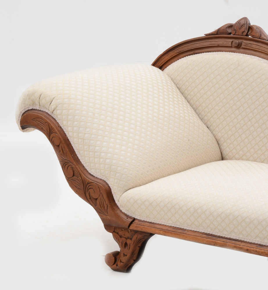 Antique Eastlake Style Méridienne Chaise