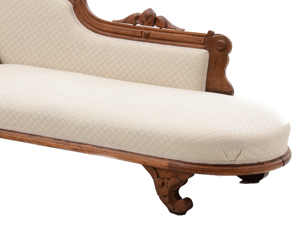 Antique Eastlake Style Méridienne Chaise