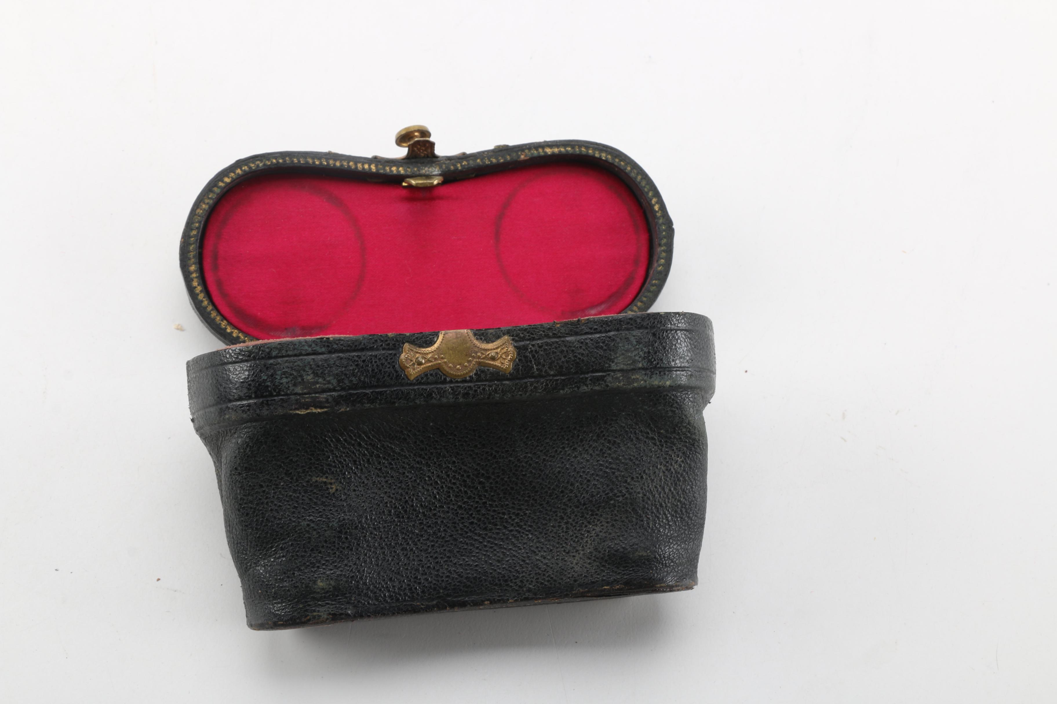 Mother of Pearl Opera Glasses with Leather Case