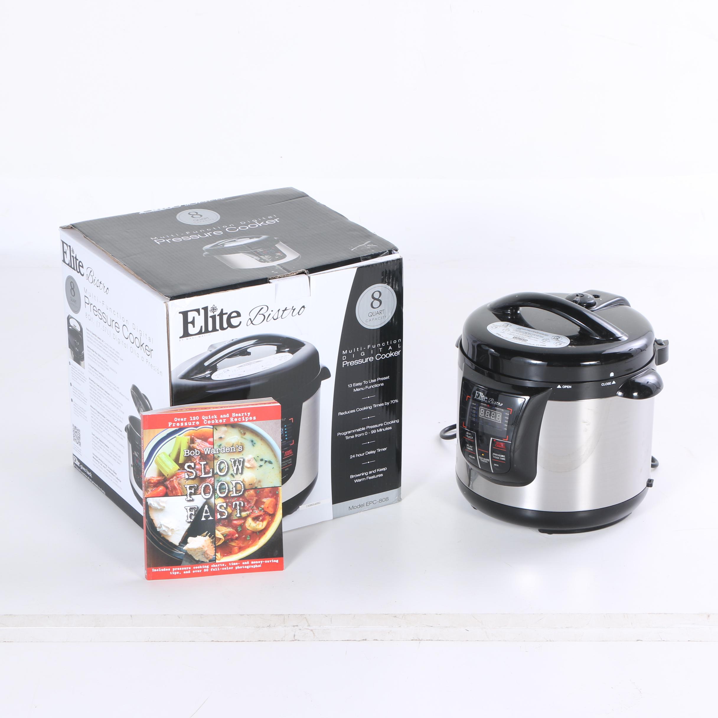 Elite Bistro 8-Quart Pressure Cooker
