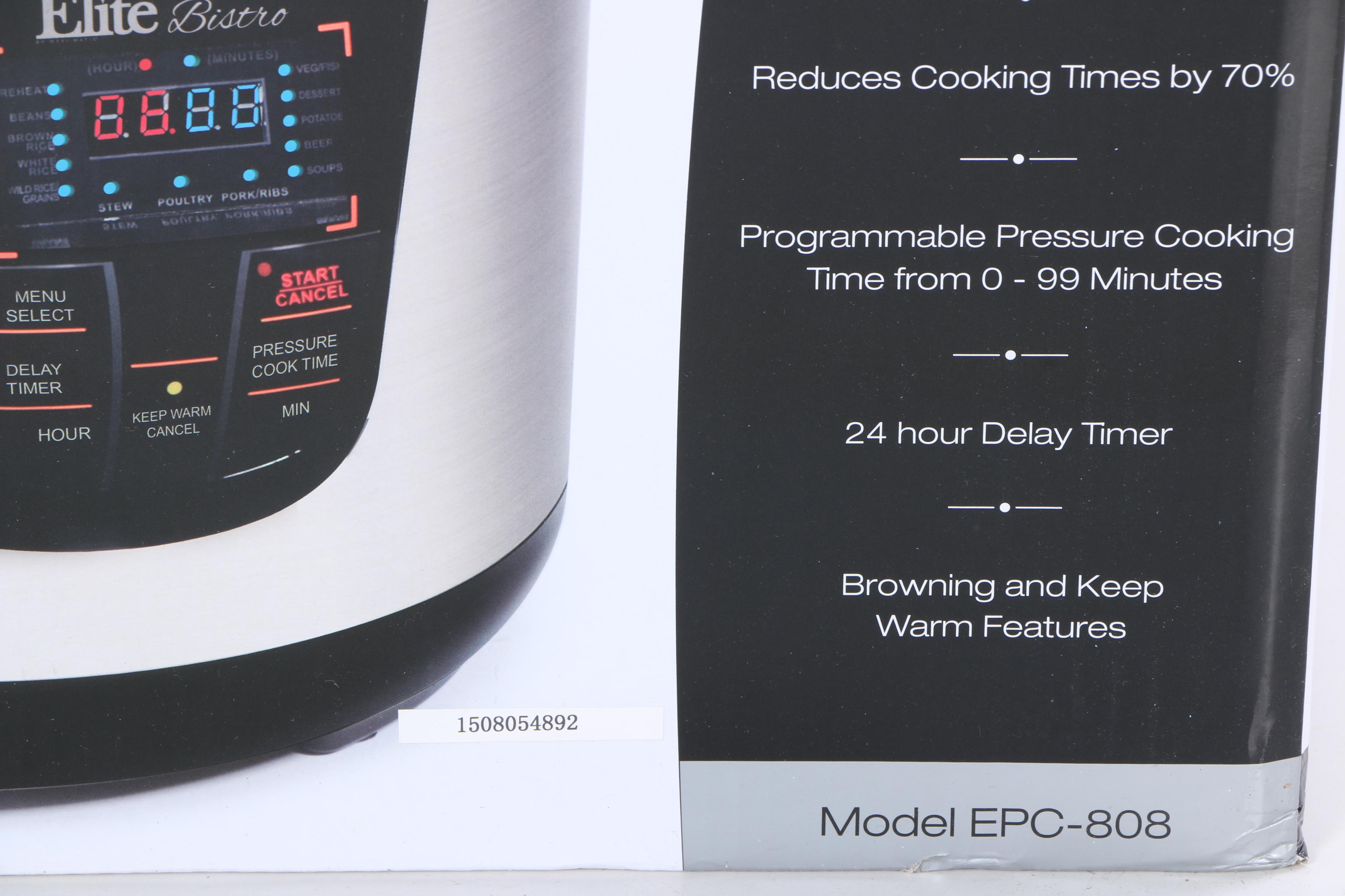 Elite Bistro 8-Quart Pressure Cooker