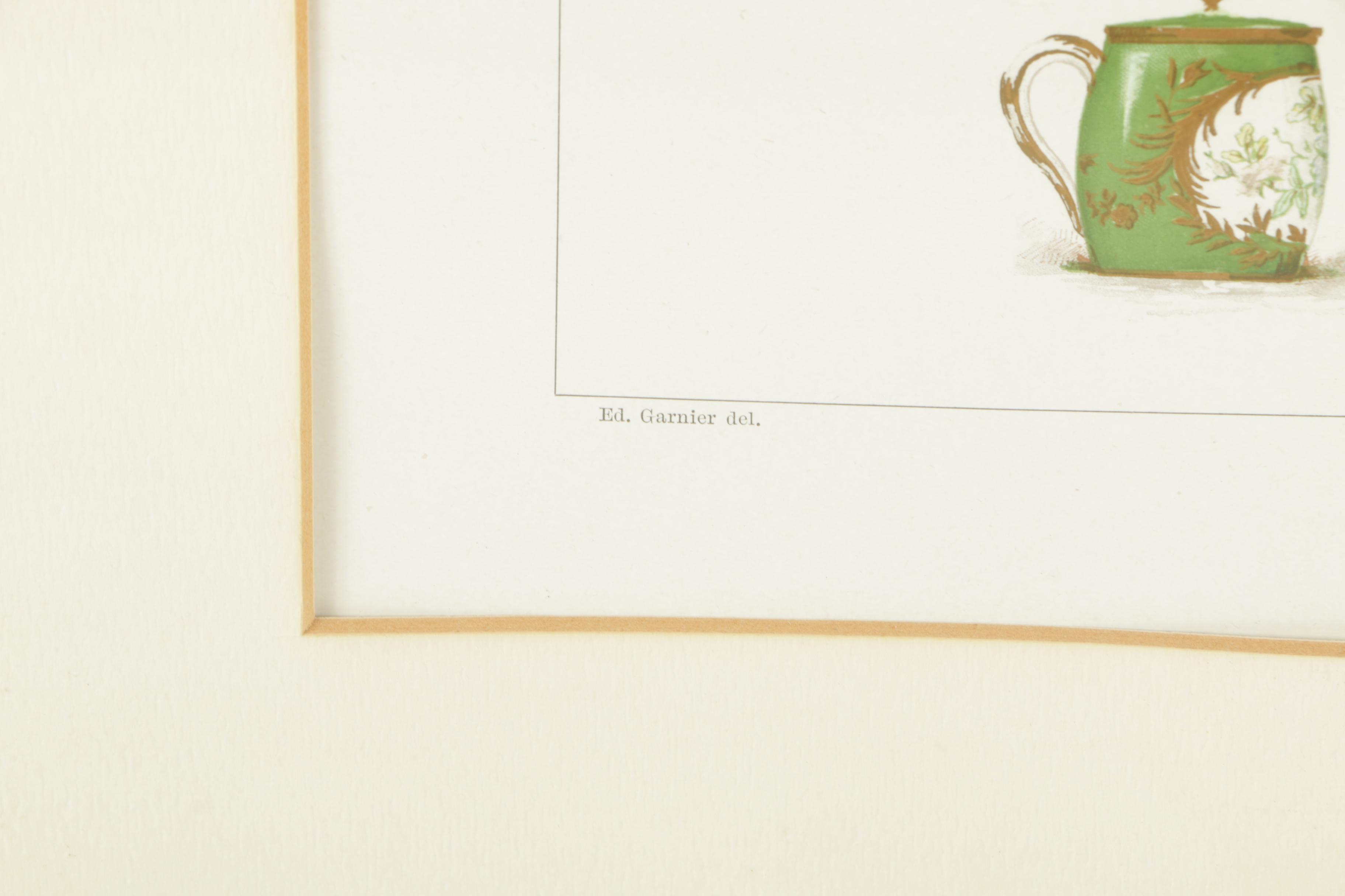 Two Chromolithographs from "Le Porcelaine Tendre de Sevres" by Edouard Garnier