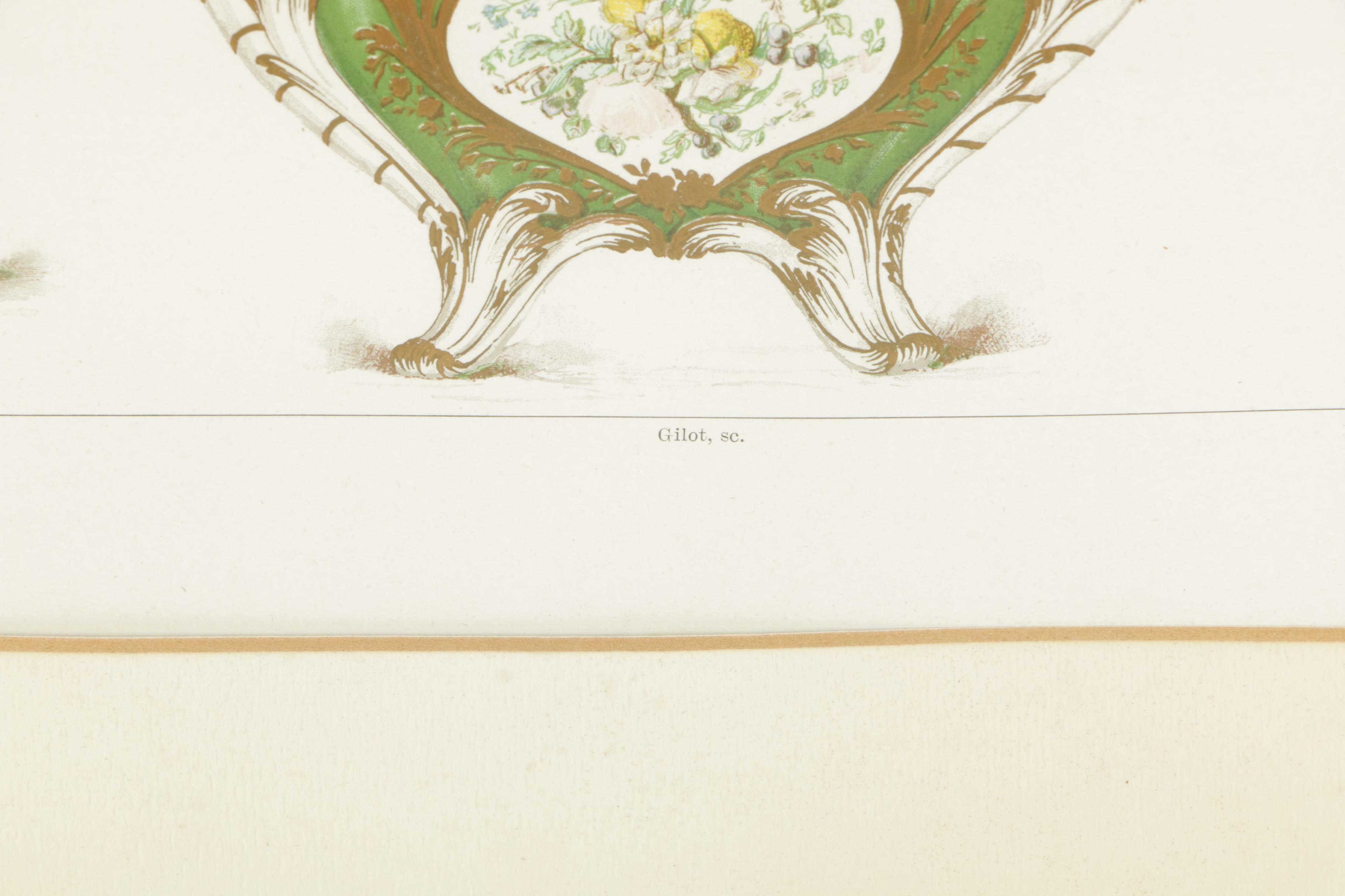 Two Chromolithographs from "Le Porcelaine Tendre de Sevres" by Edouard Garnier