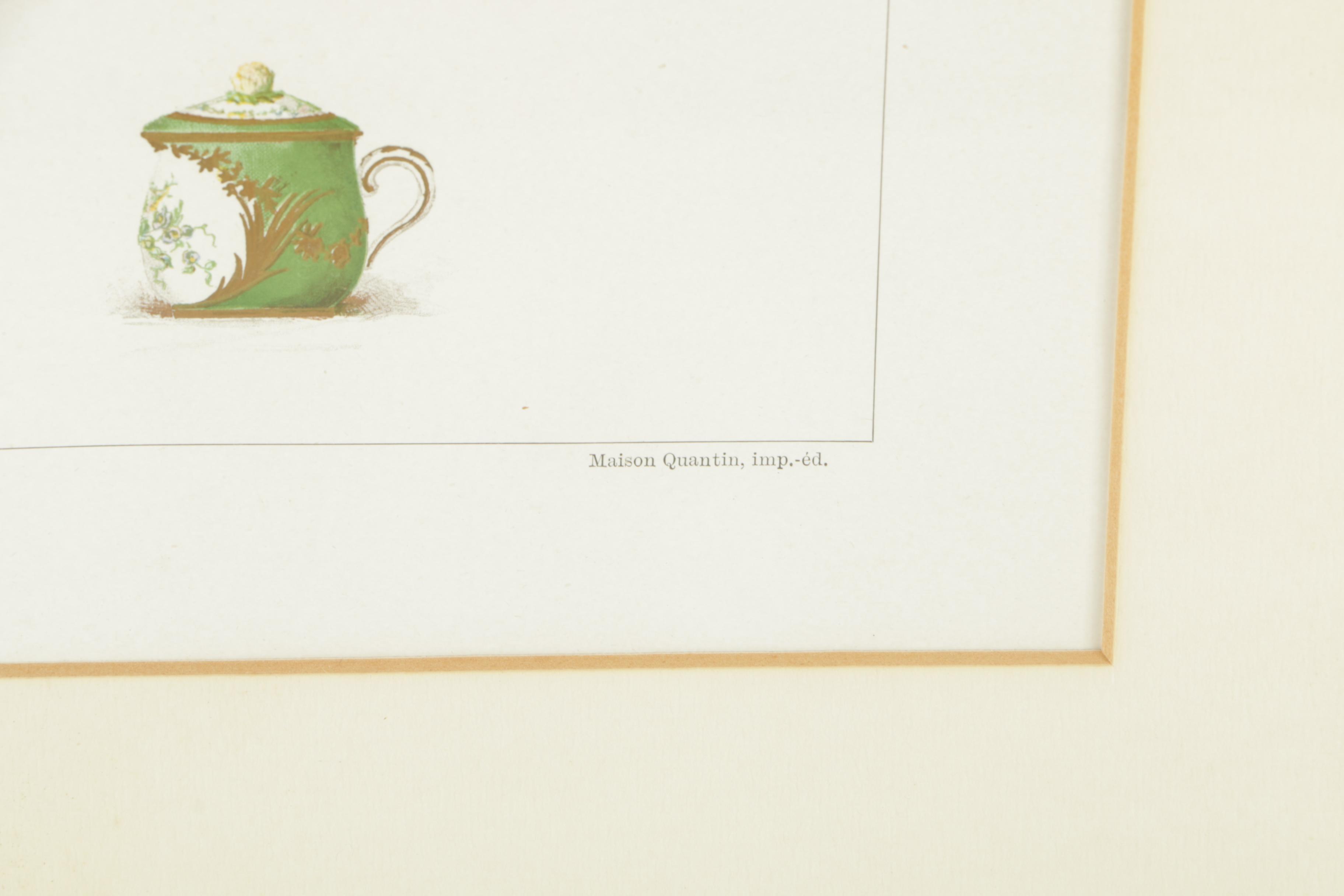 Two Chromolithographs from "Le Porcelaine Tendre de Sevres" by Edouard Garnier