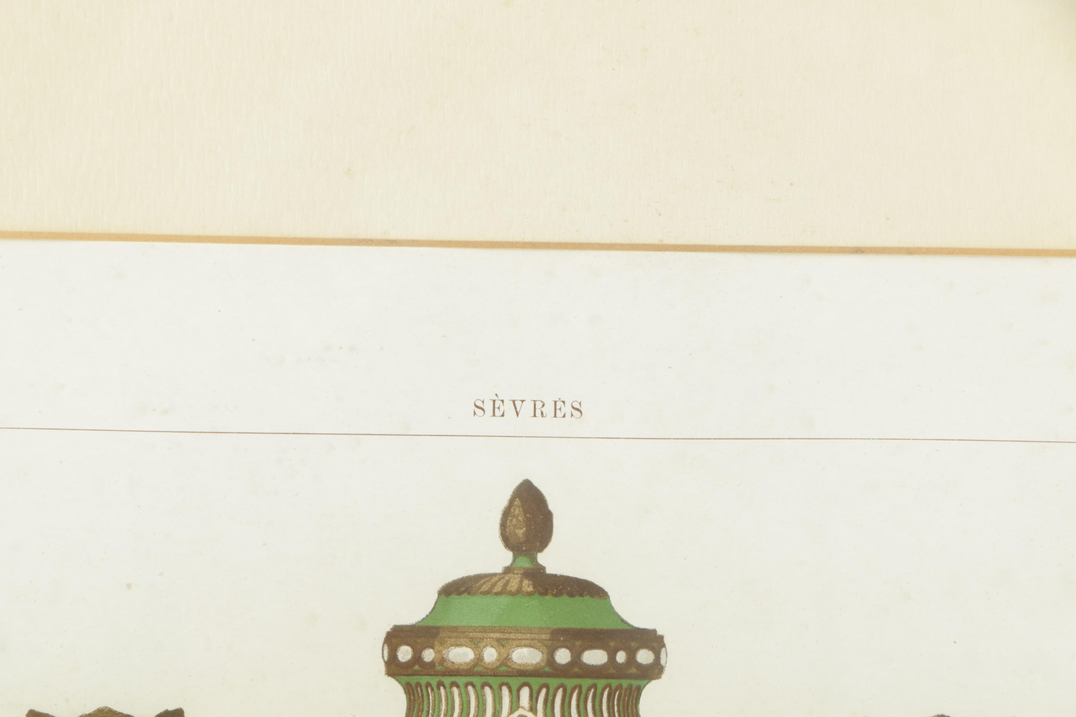 Two Chromolithographs from "Le Porcelaine Tendre de Sevres" by Edouard Garnier