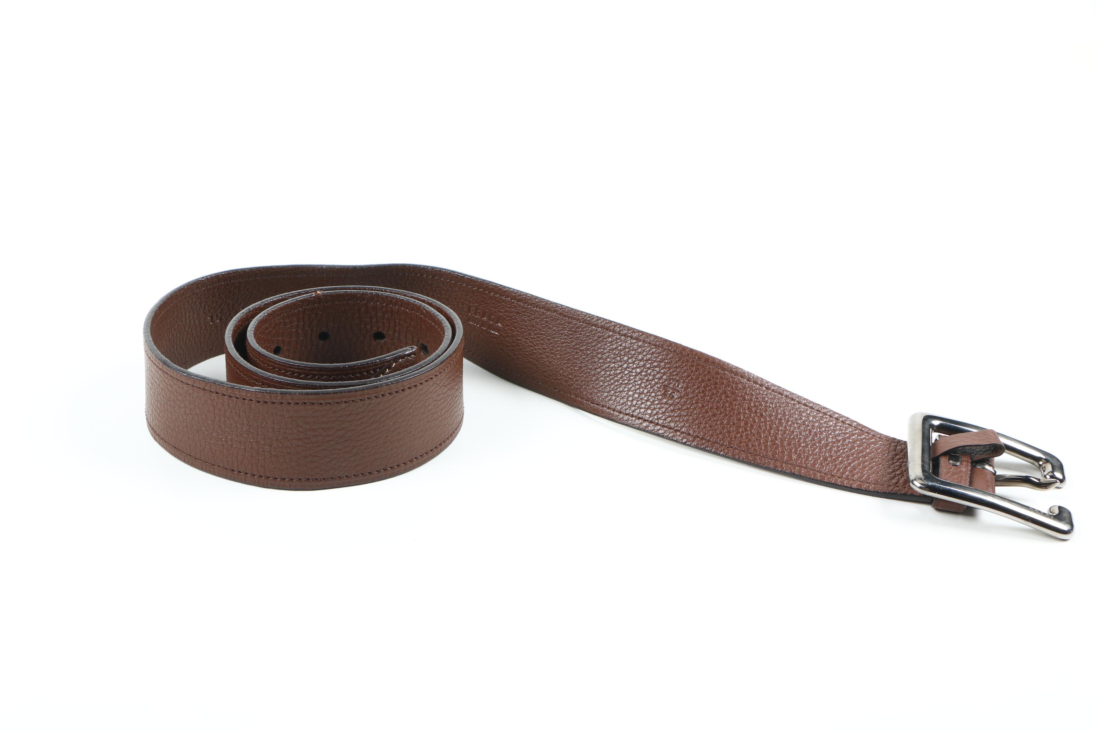 Women's Prada Brown Leather Belt