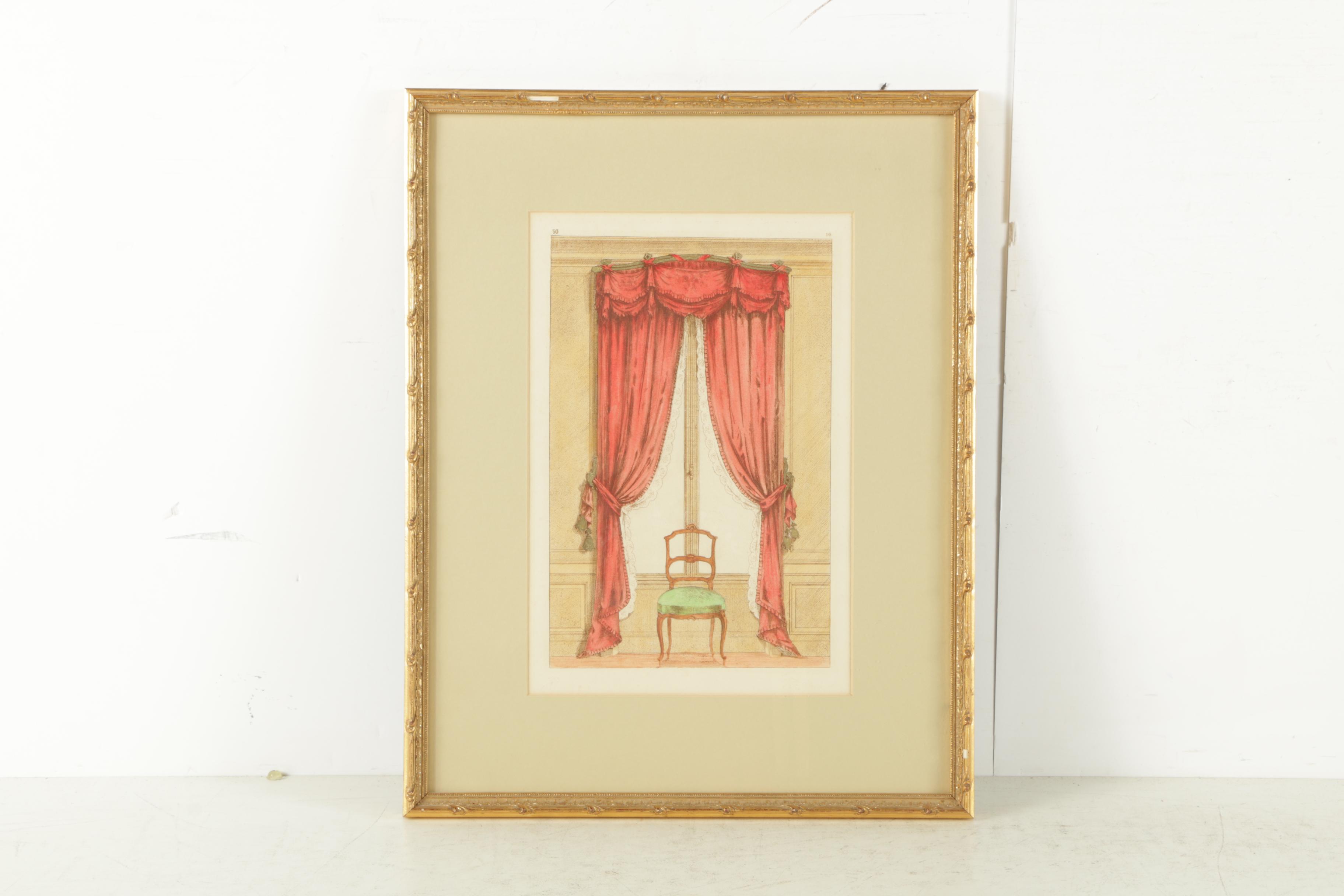 Etchings of Curtained Windows