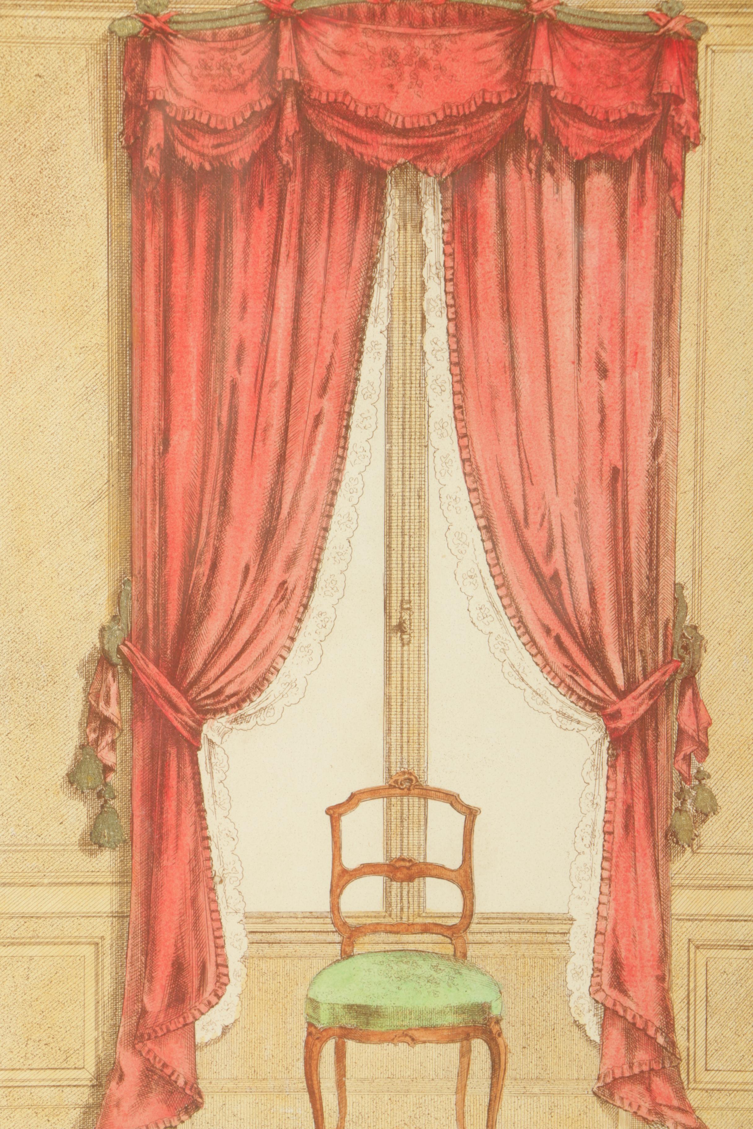 Etchings of Curtained Windows