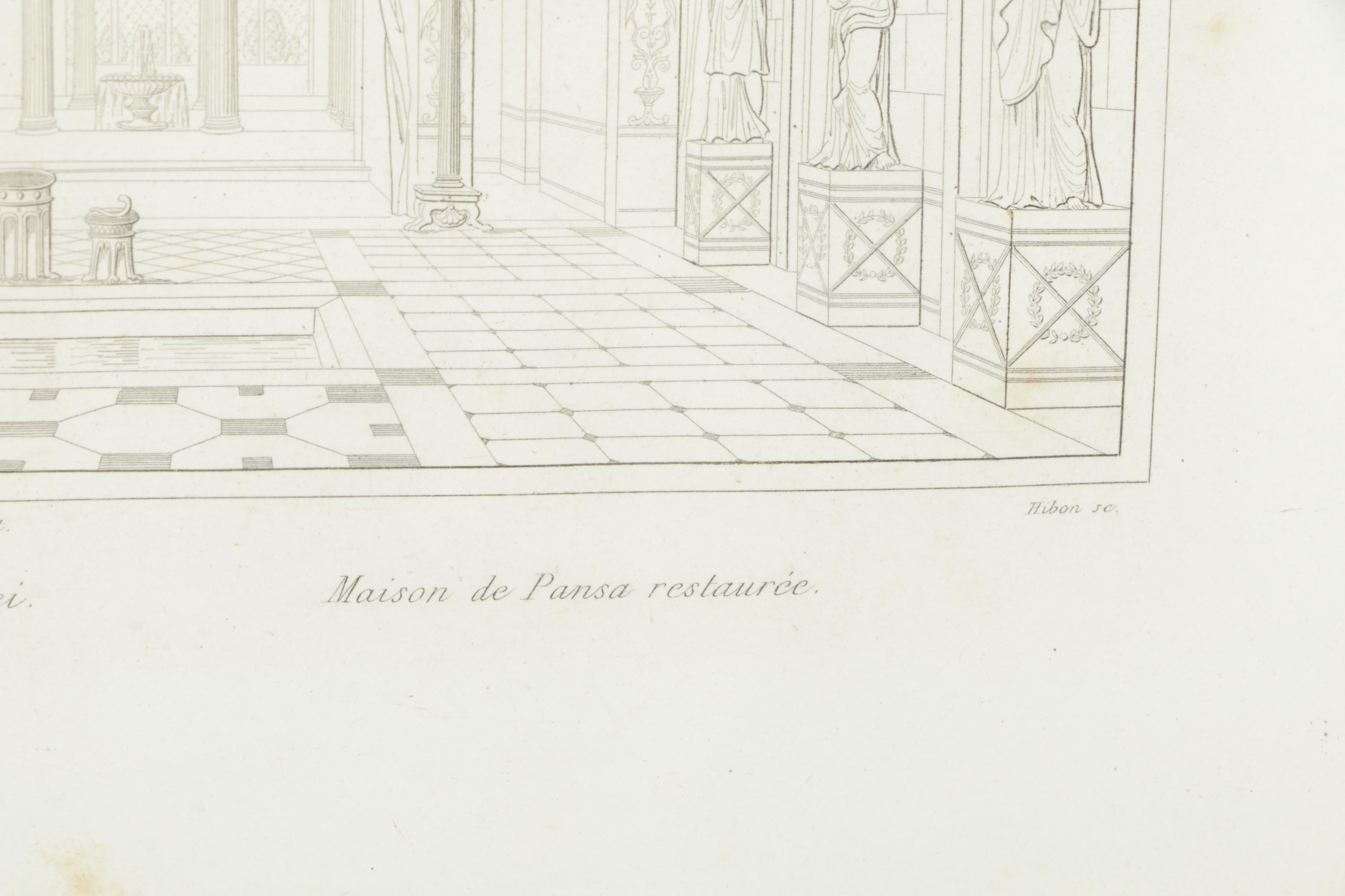 Lithograph on Paper "Casa di Pansa Ristaurata"