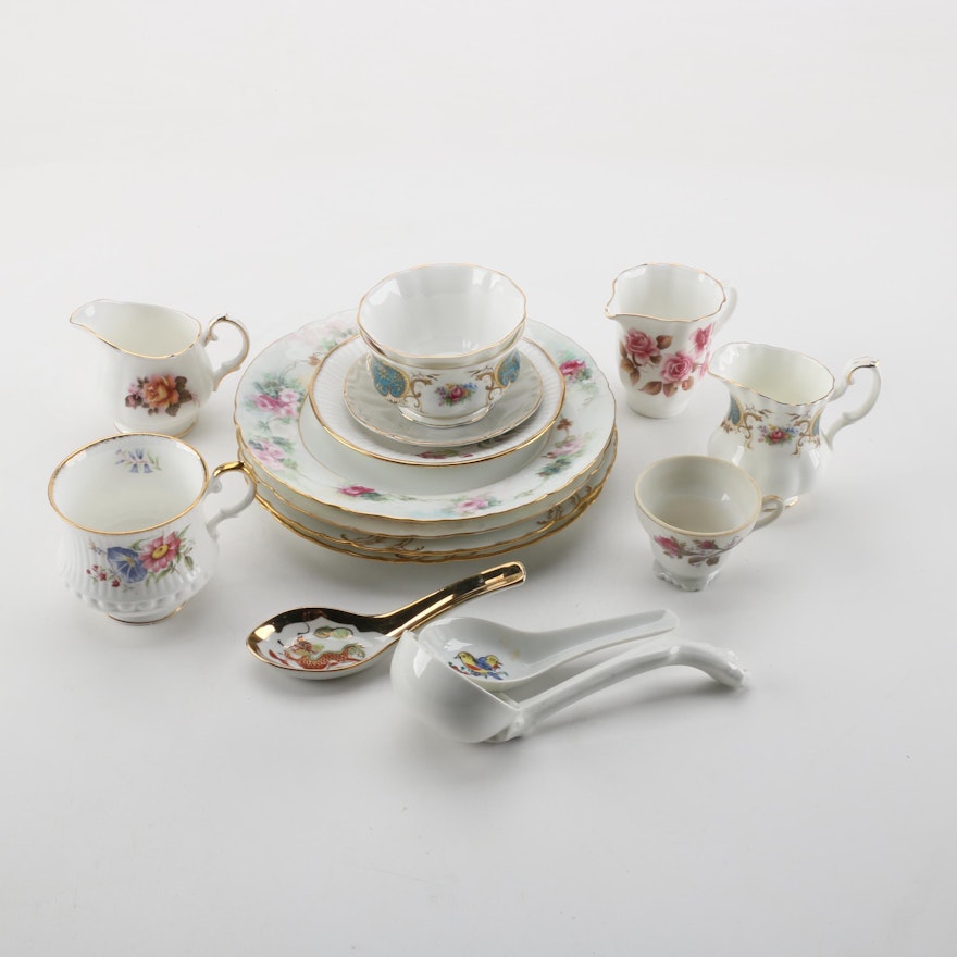 Porcelain Tableware Including Royal Albert and Royal Grafton