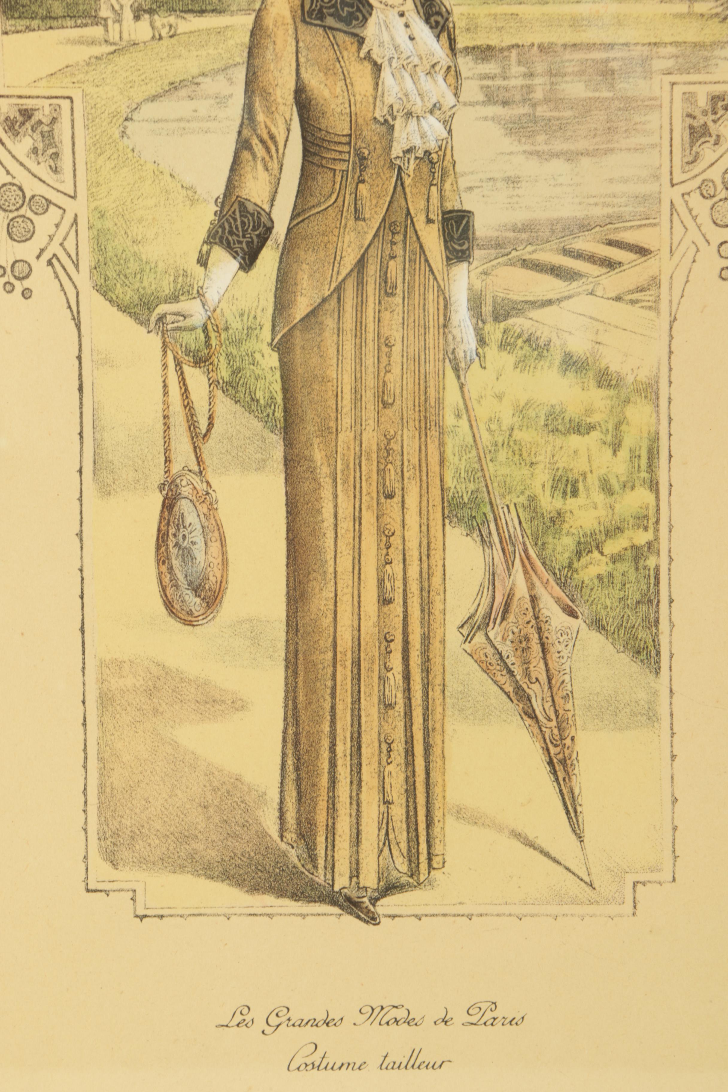 Collection of Color Lithographs on Paper "Les Grandes Modes de Paris"