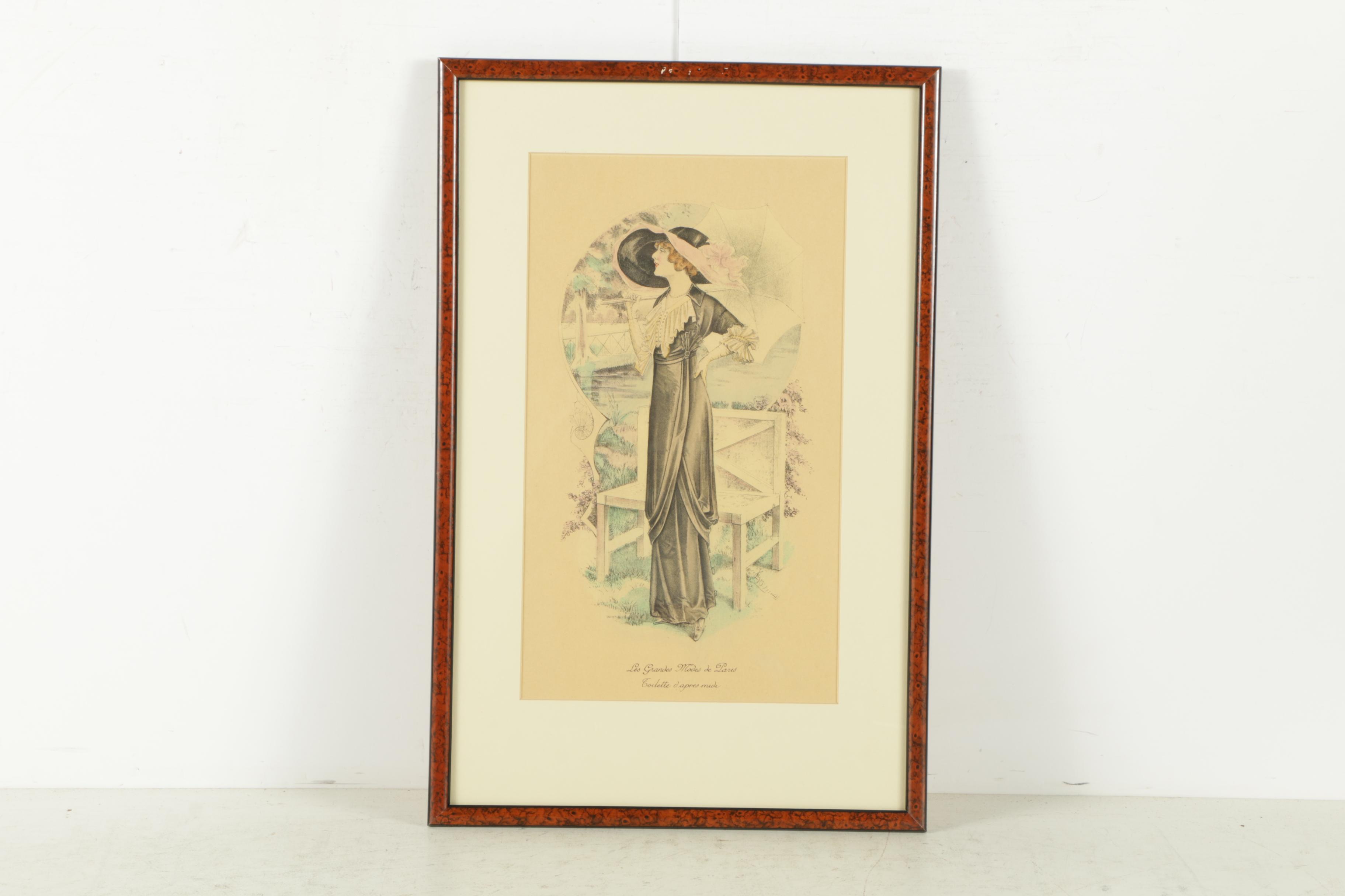 Collection of Color Lithographs on Paper "Les Grandes Modes de Paris"