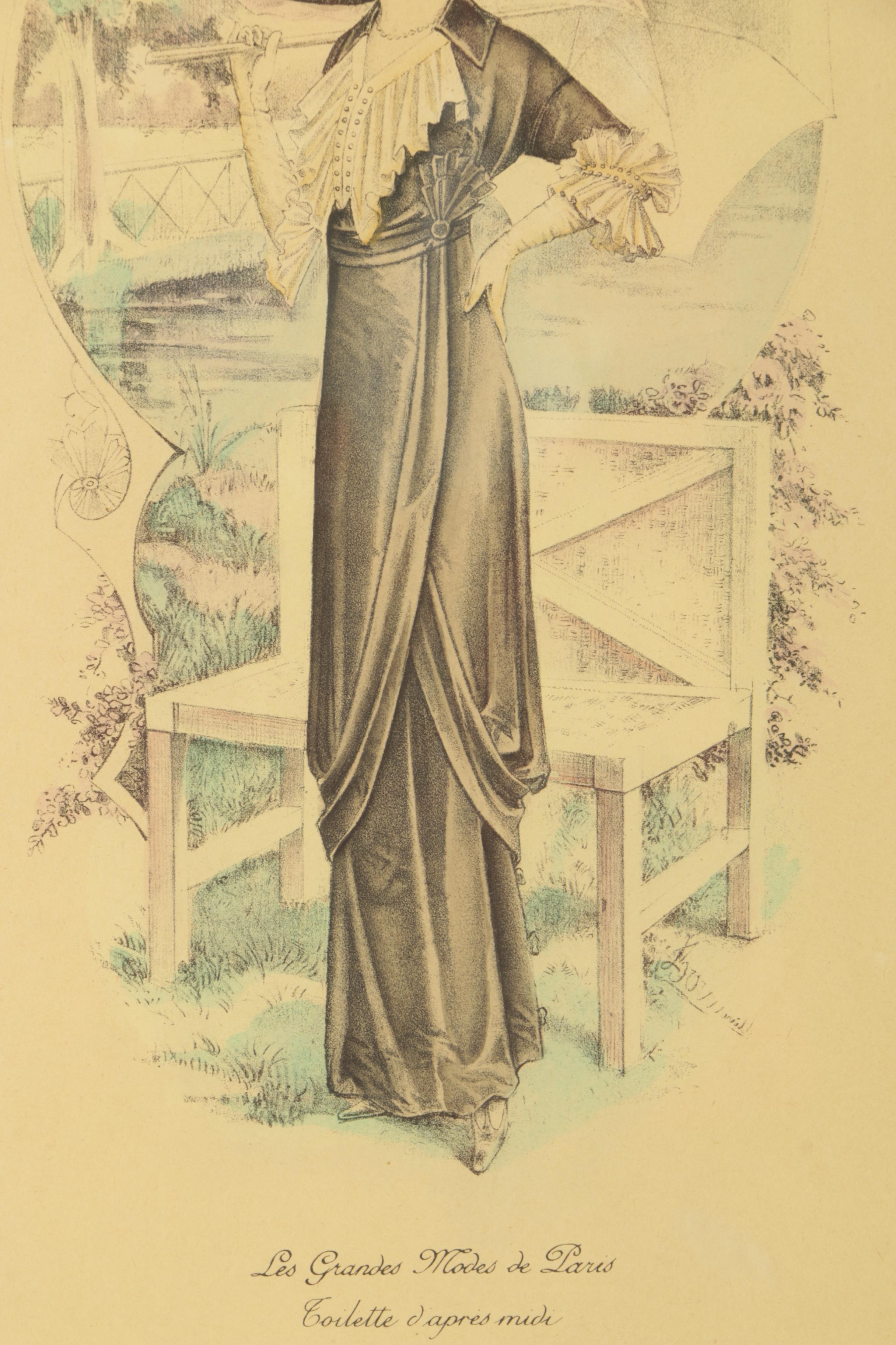 Collection of Color Lithographs on Paper "Les Grandes Modes de Paris"