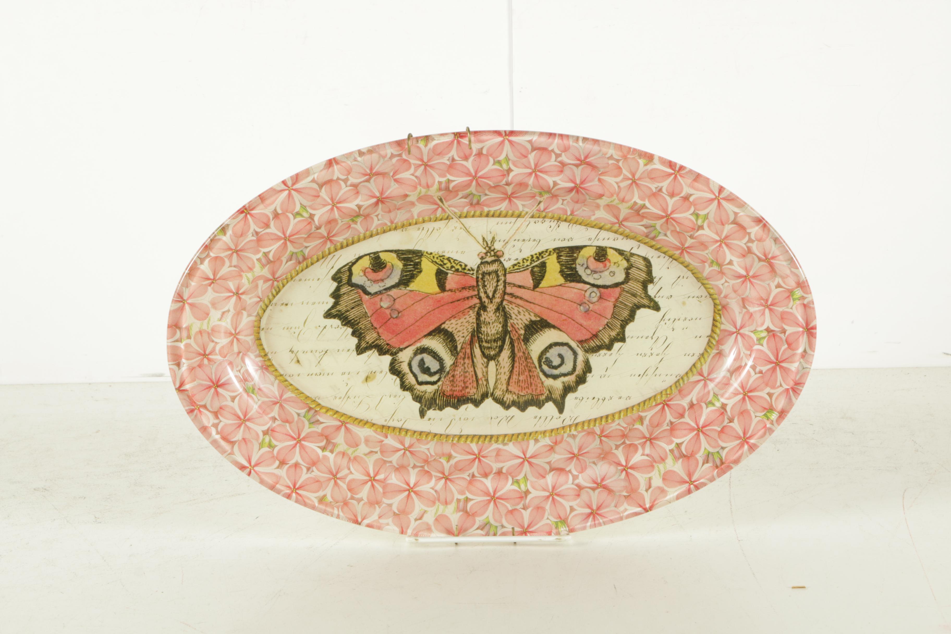 Flower and Moth Prints on Paper and John Derian Plate