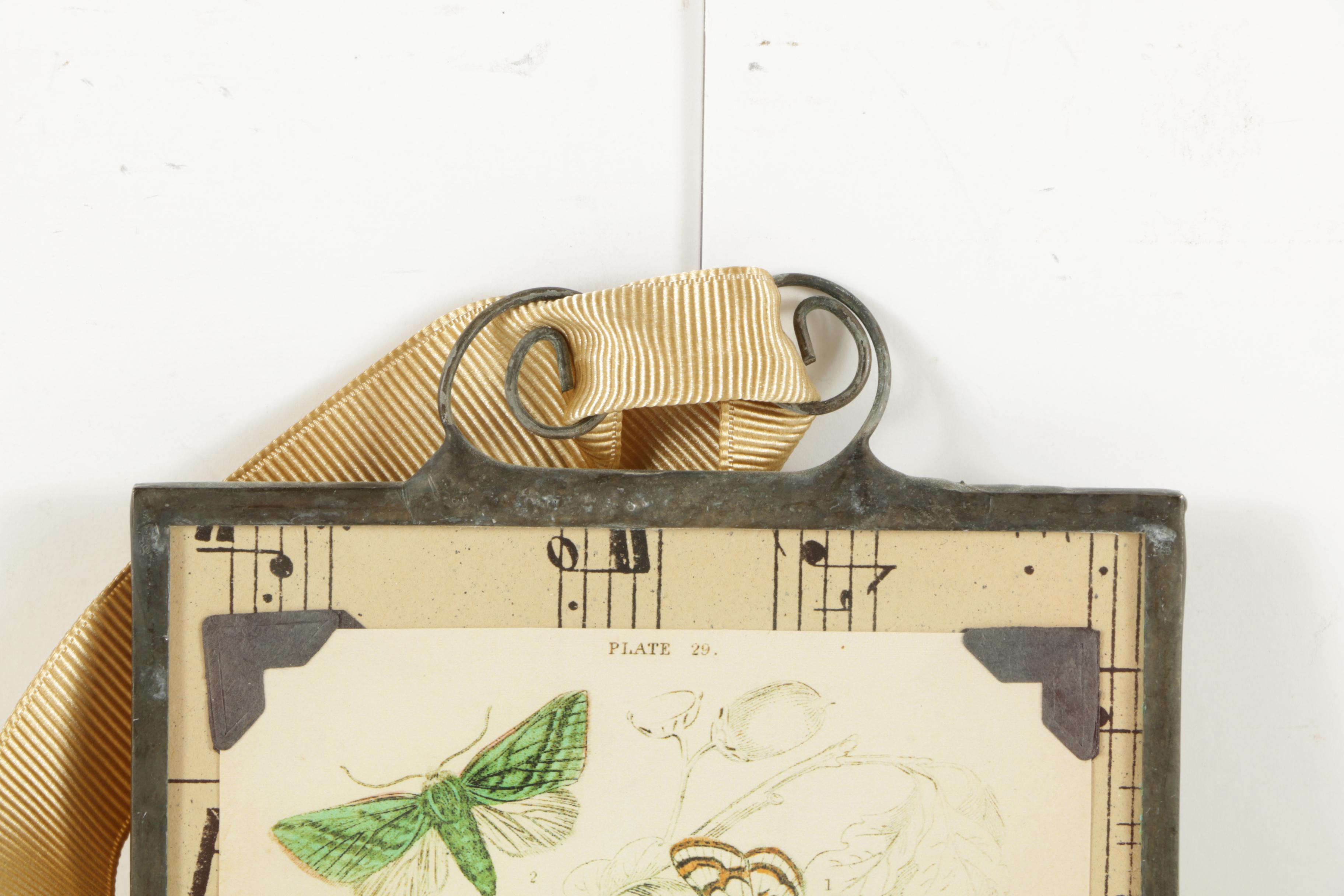 Flower and Moth Prints on Paper and John Derian Plate