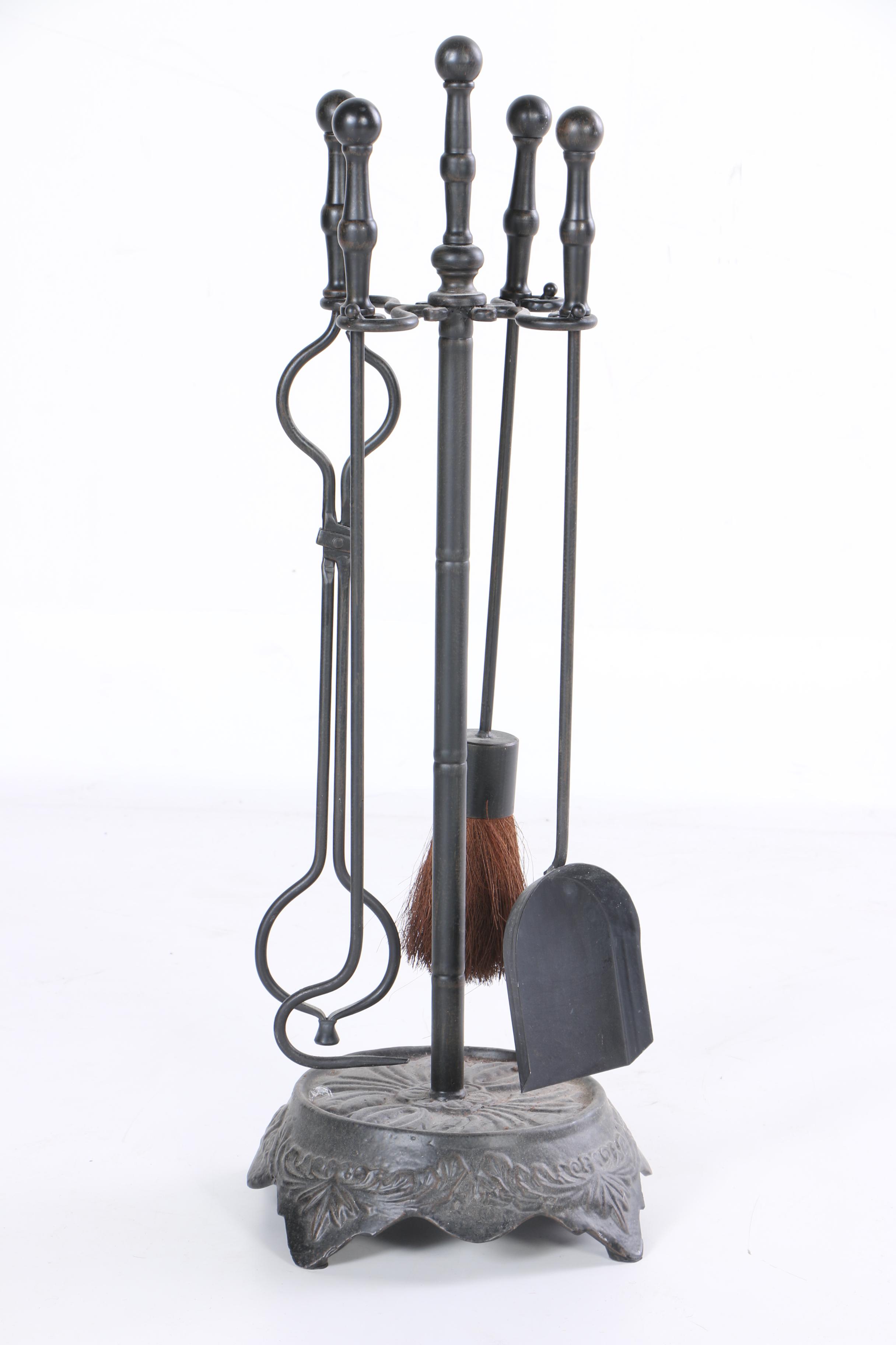 Collection of Metal Fireplace Accessories