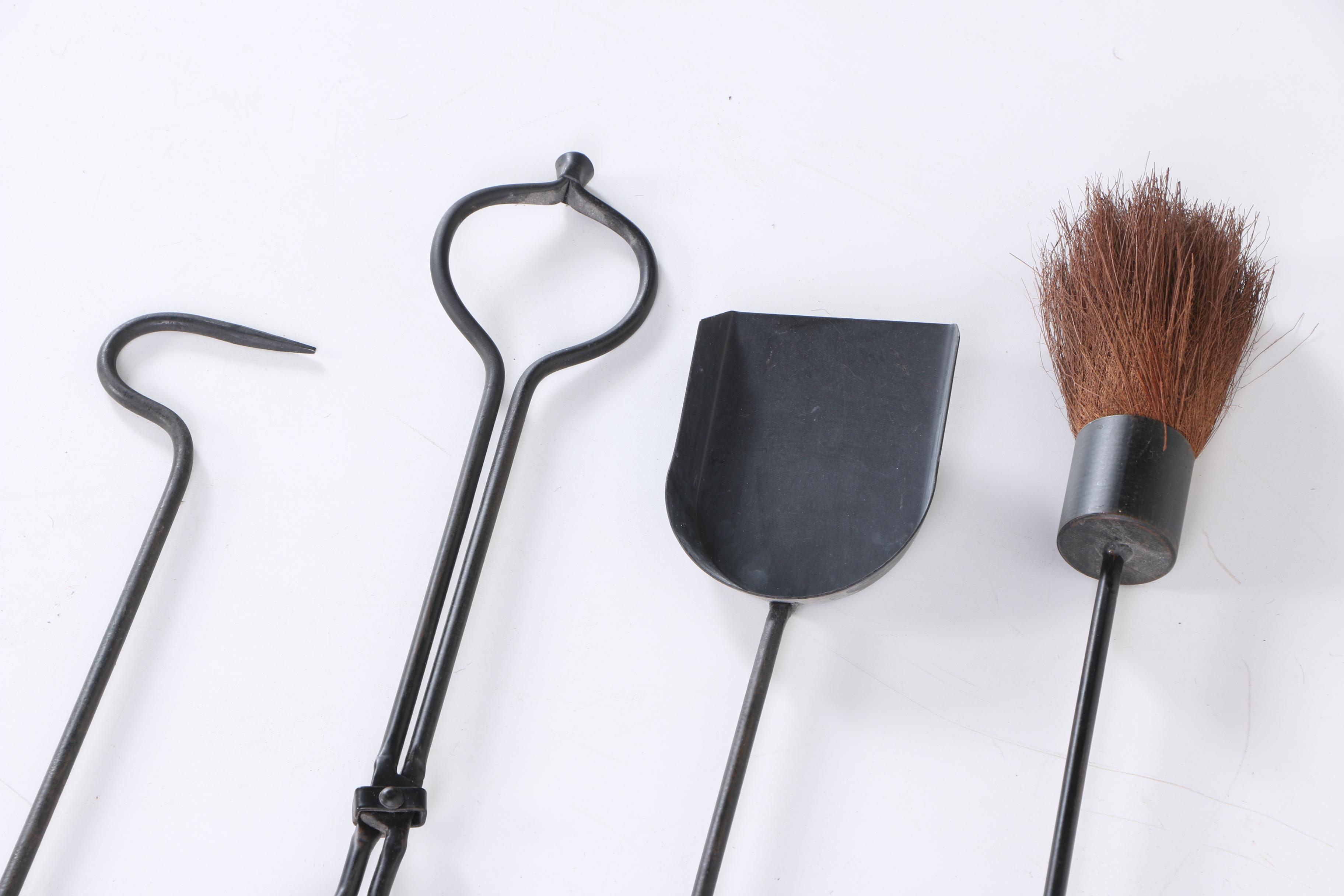 Collection of Metal Fireplace Accessories