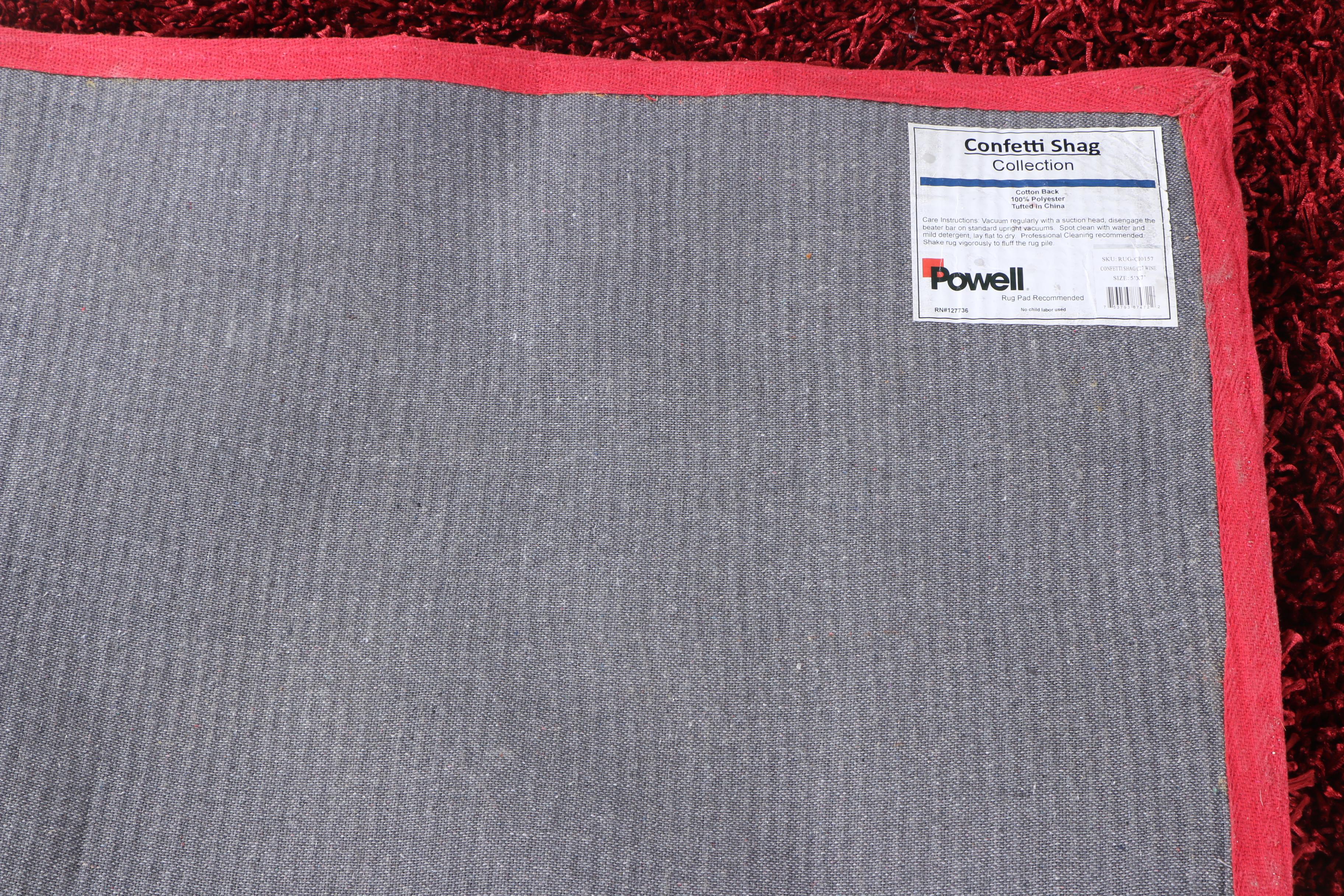 Pair of Tufted Chinese "Confetti Shag" Area Rugs by Powell