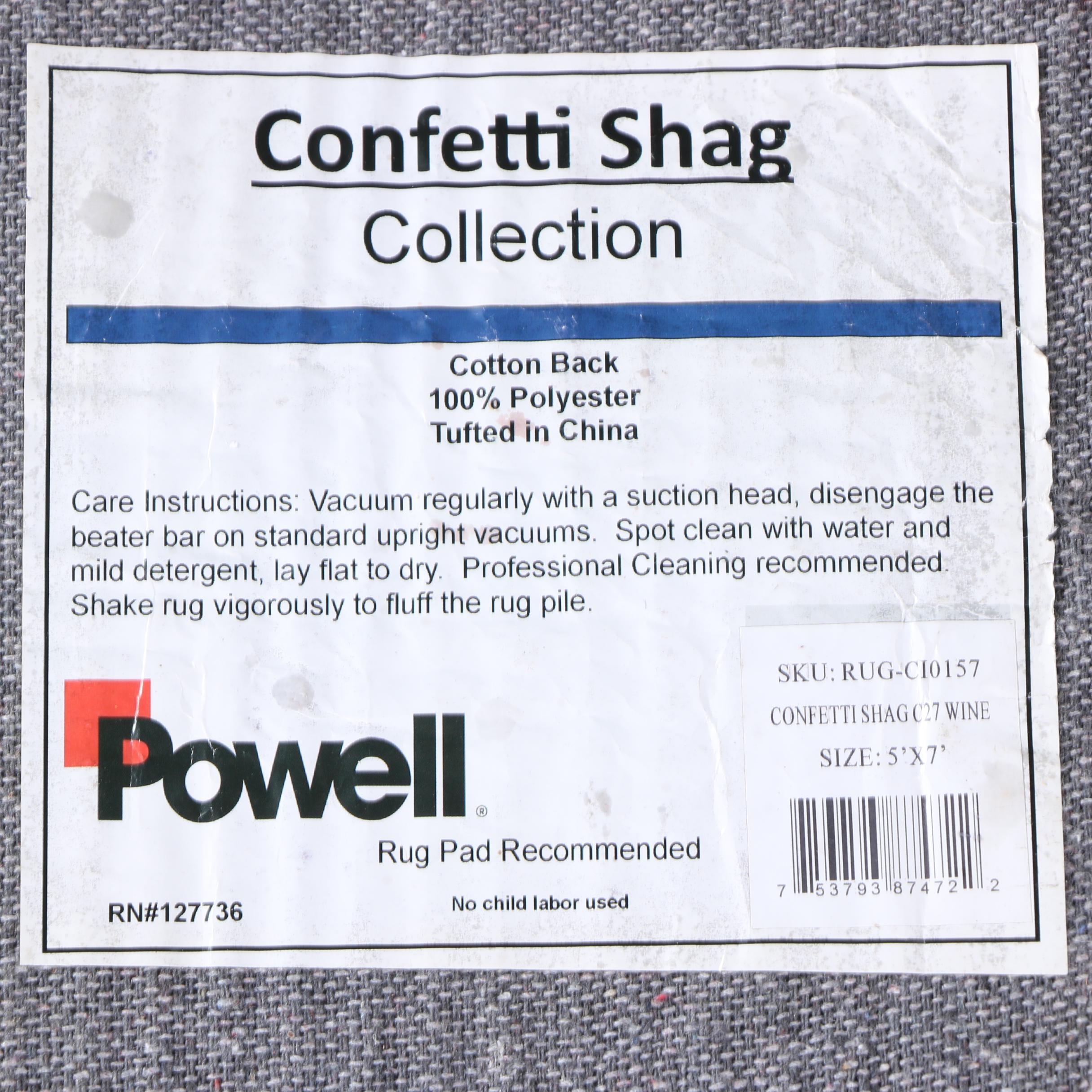 Pair of Tufted Chinese "Confetti Shag" Area Rugs by Powell