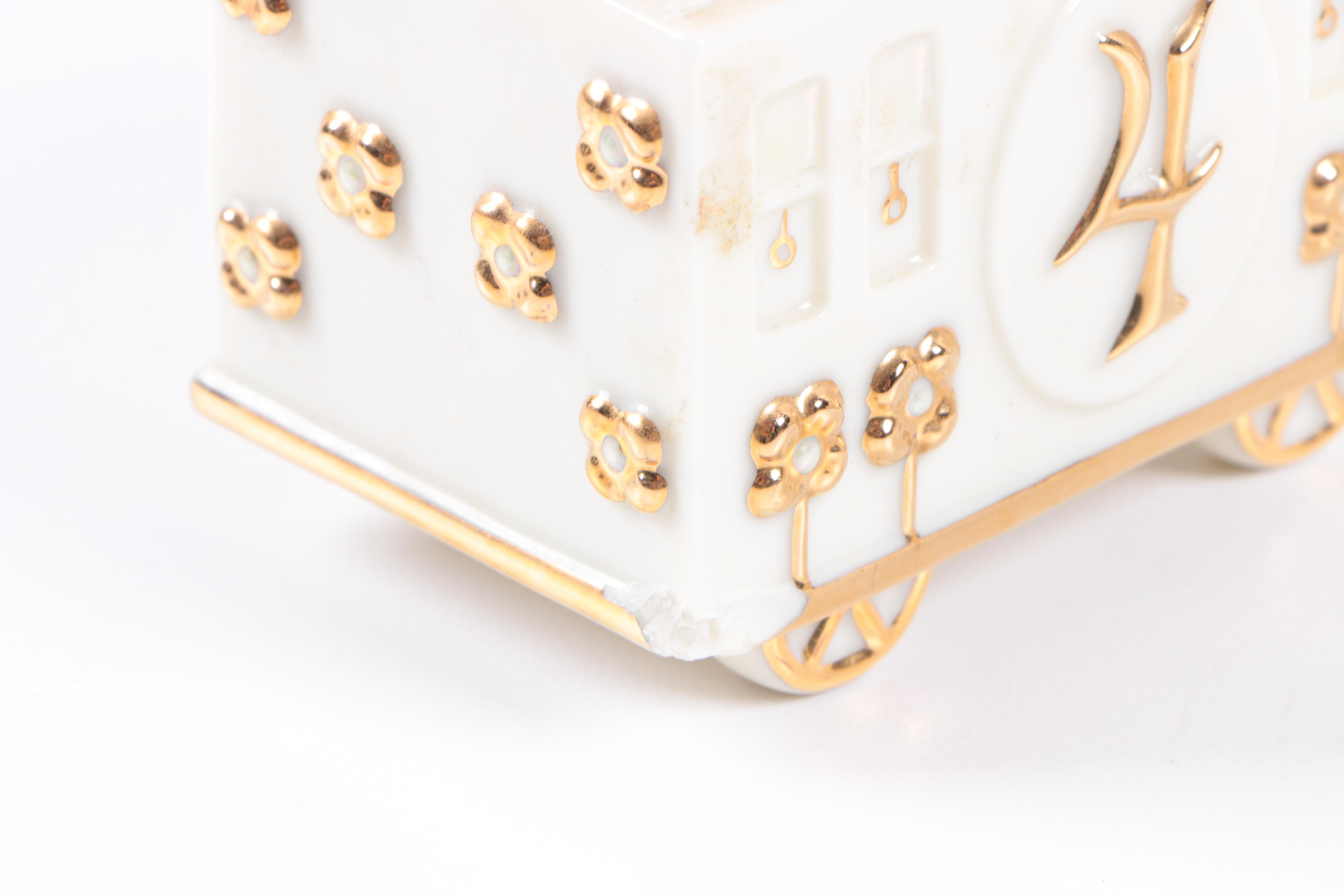 Lenox "Happy BIrthday Express" Porcelain Train and Music Box Chest