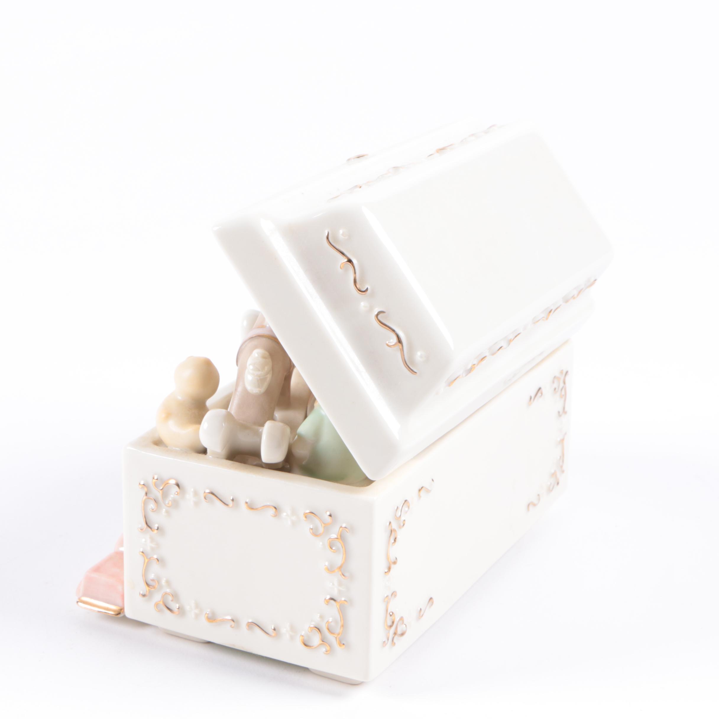 Lenox "Happy BIrthday Express" Porcelain Train and Music Box Chest