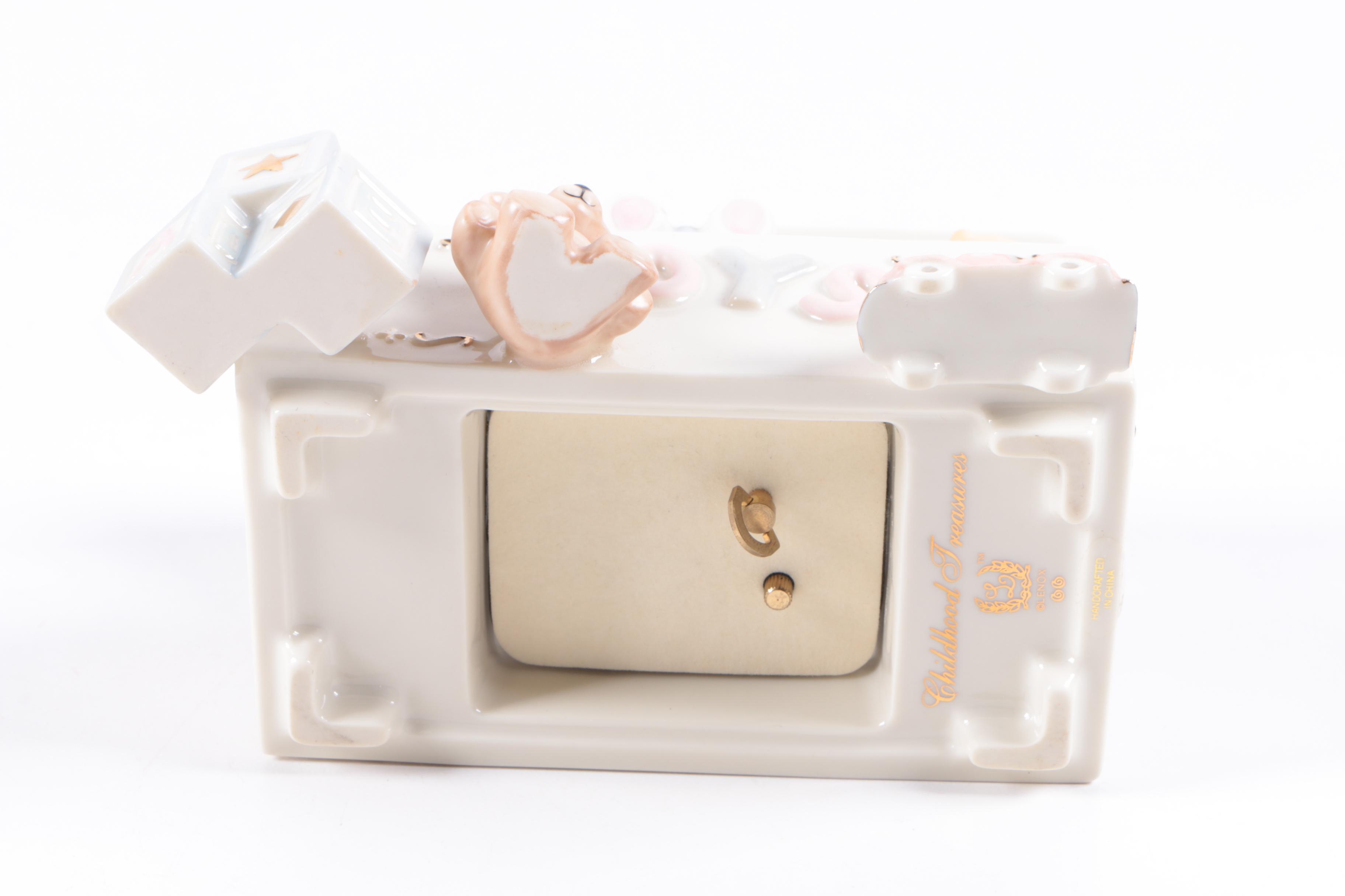 Lenox "Happy BIrthday Express" Porcelain Train and Music Box Chest