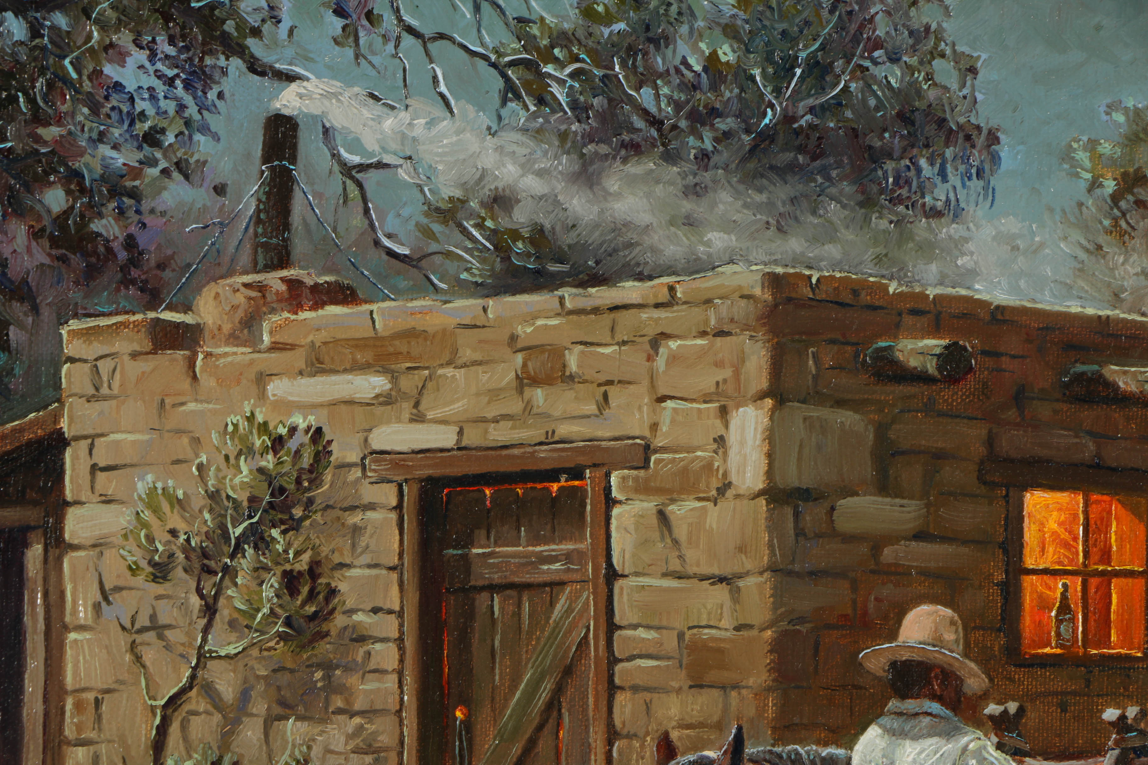 Mel Bradshaw Oil Painting on Canvas "Thieves Hide-A-Way"