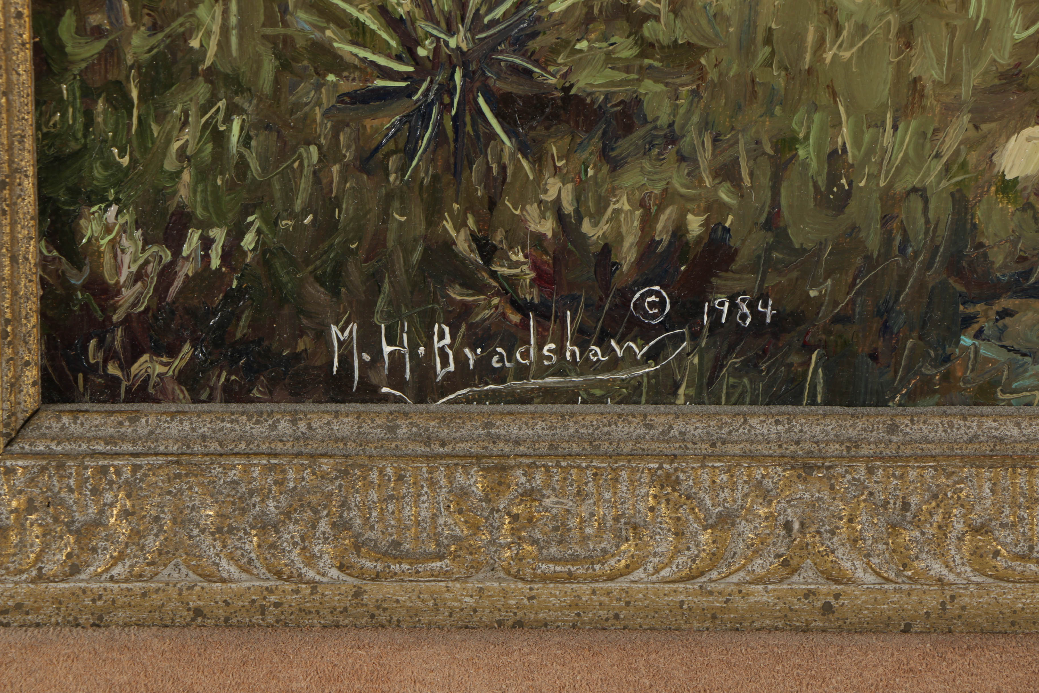 Mel Bradshaw Oil Painting on Canvas "Thieves Hide-A-Way"