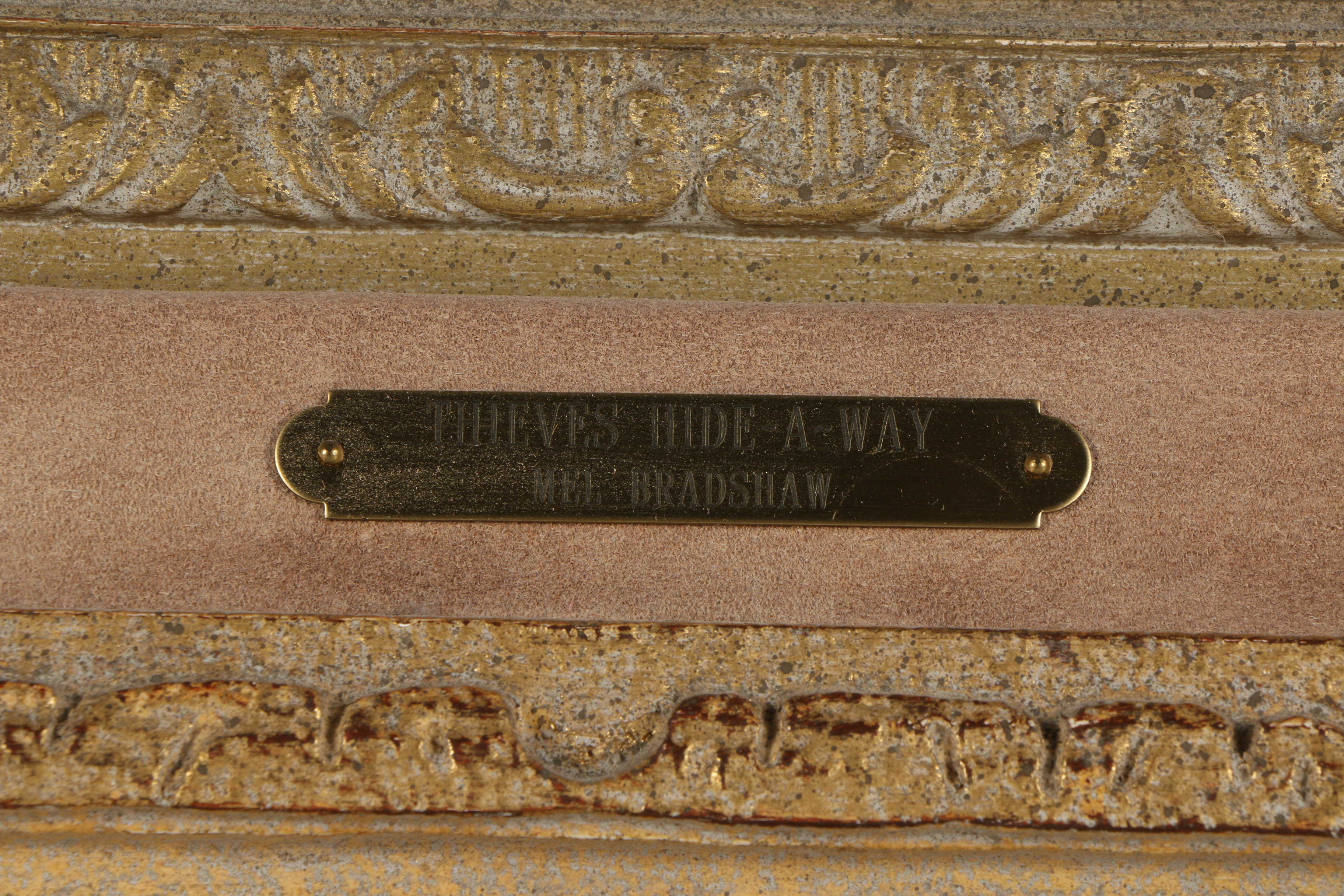 Mel Bradshaw Oil Painting on Canvas "Thieves Hide-A-Way"