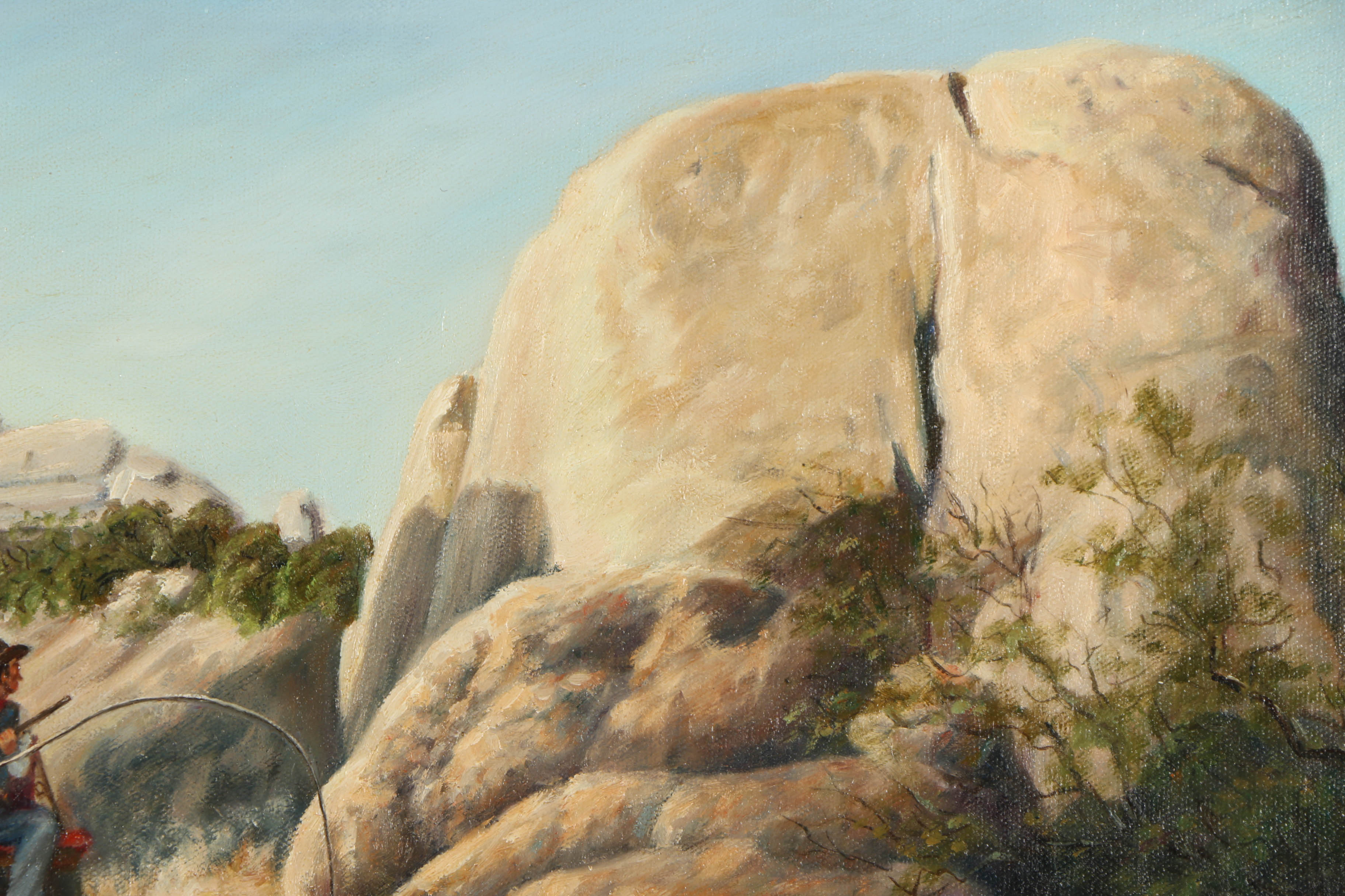 Ruth Goldsborough Oil Painting on Canvas "Stagecoach"