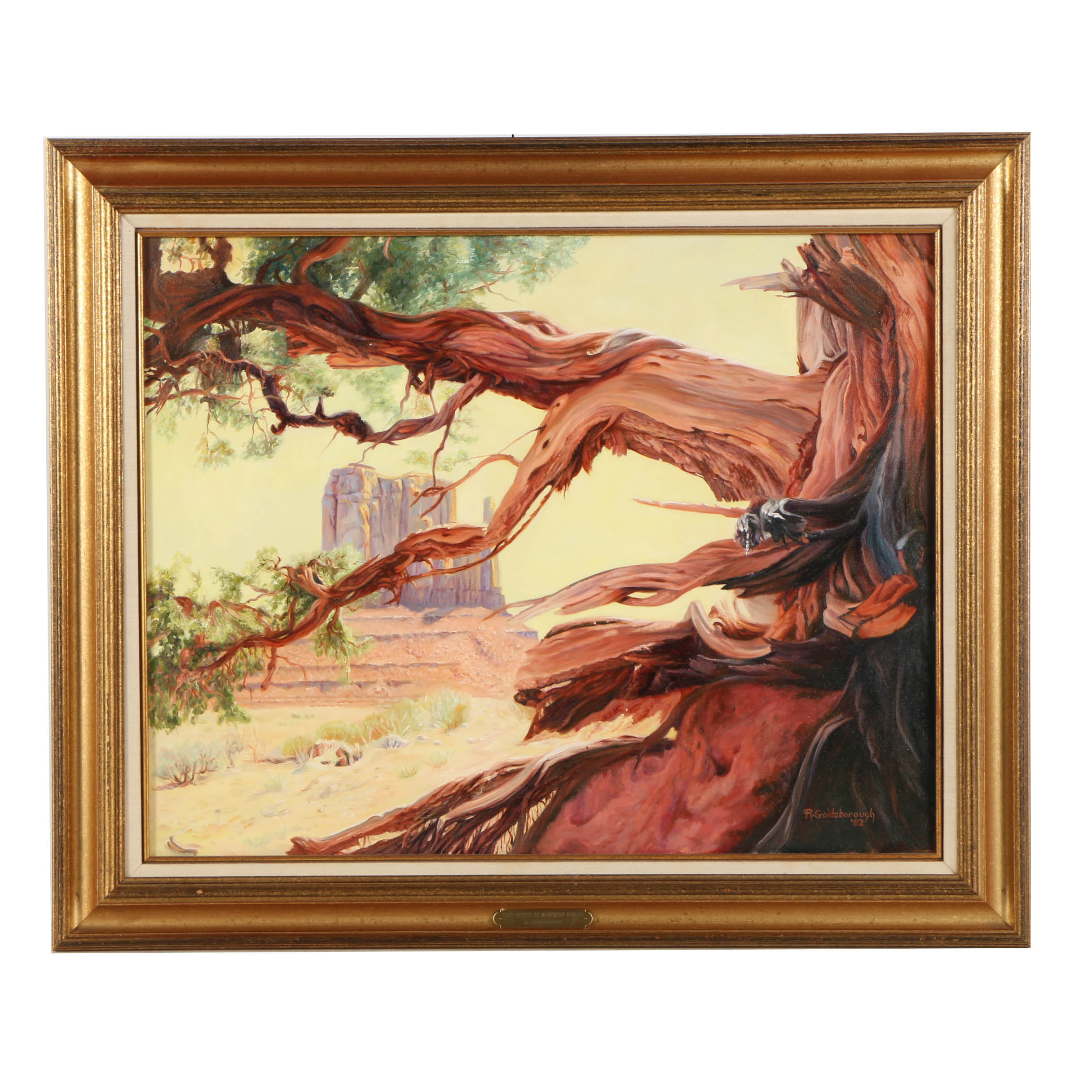 Ruth Goldsborough Oil Painting on Canvas "Left Mitten at Monument Valley"