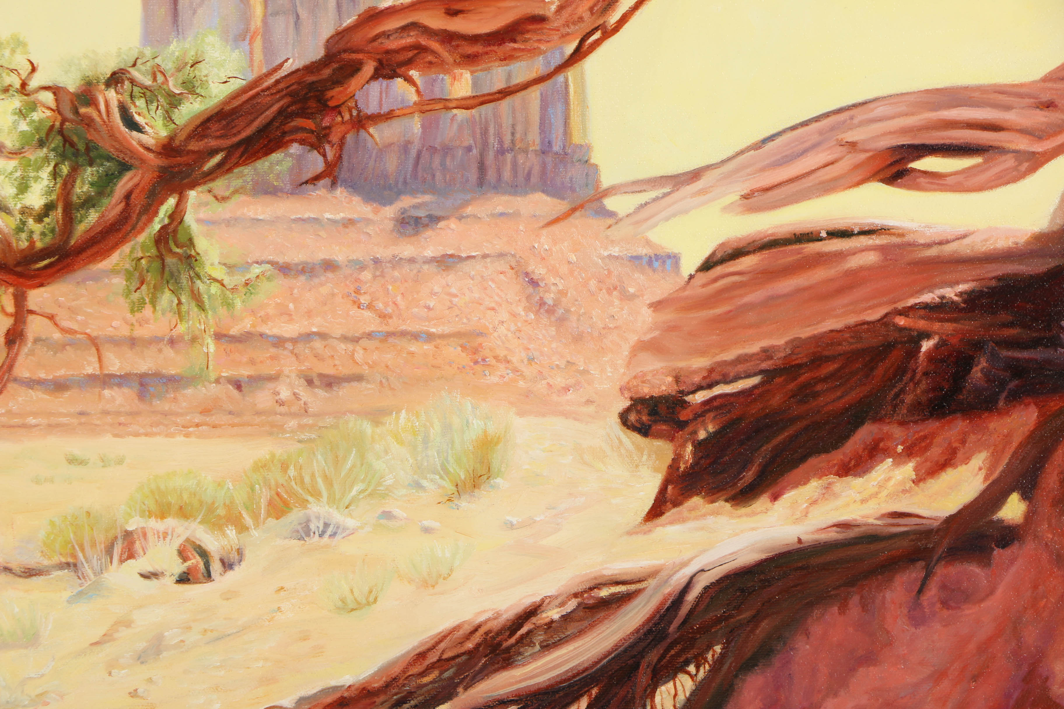 Ruth Goldsborough Oil Painting on Canvas "Left Mitten at Monument Valley"