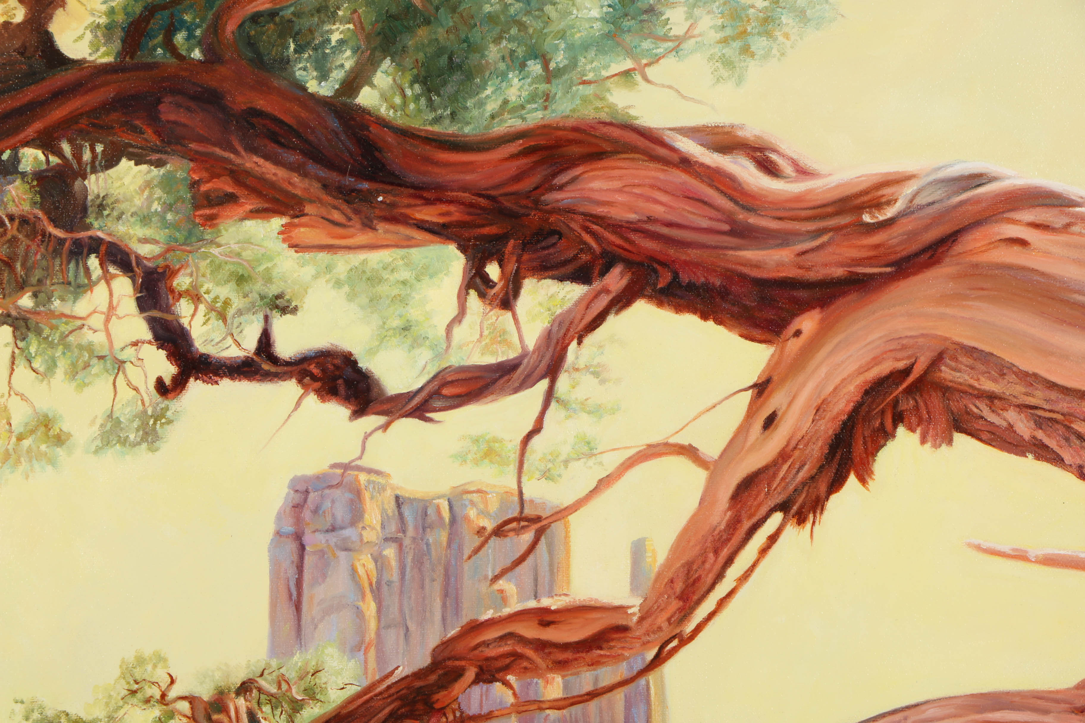 Ruth Goldsborough Oil Painting on Canvas "Left Mitten at Monument Valley"