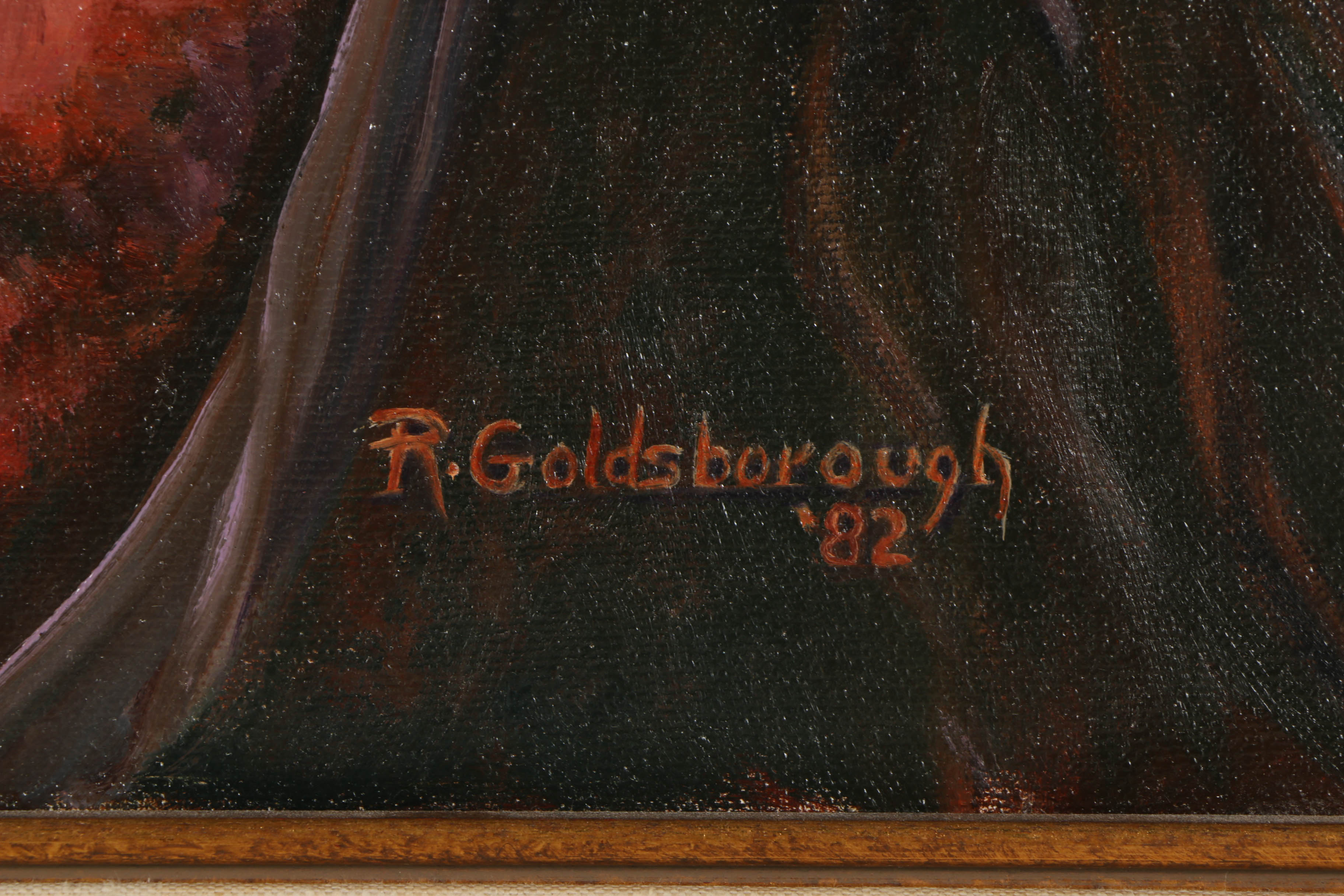 Ruth Goldsborough Oil Painting on Canvas "Left Mitten at Monument Valley"