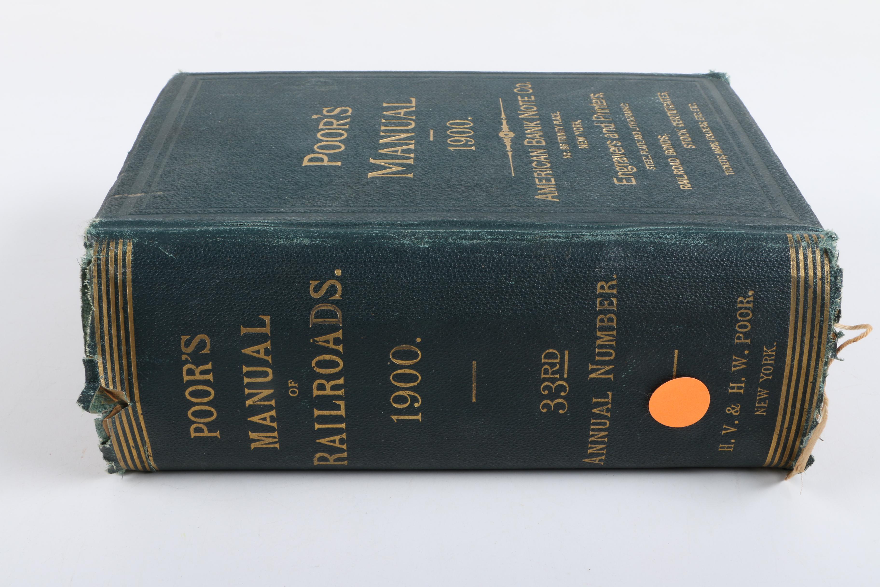 1900 "Poor's Manual of the Railroads of the United States"