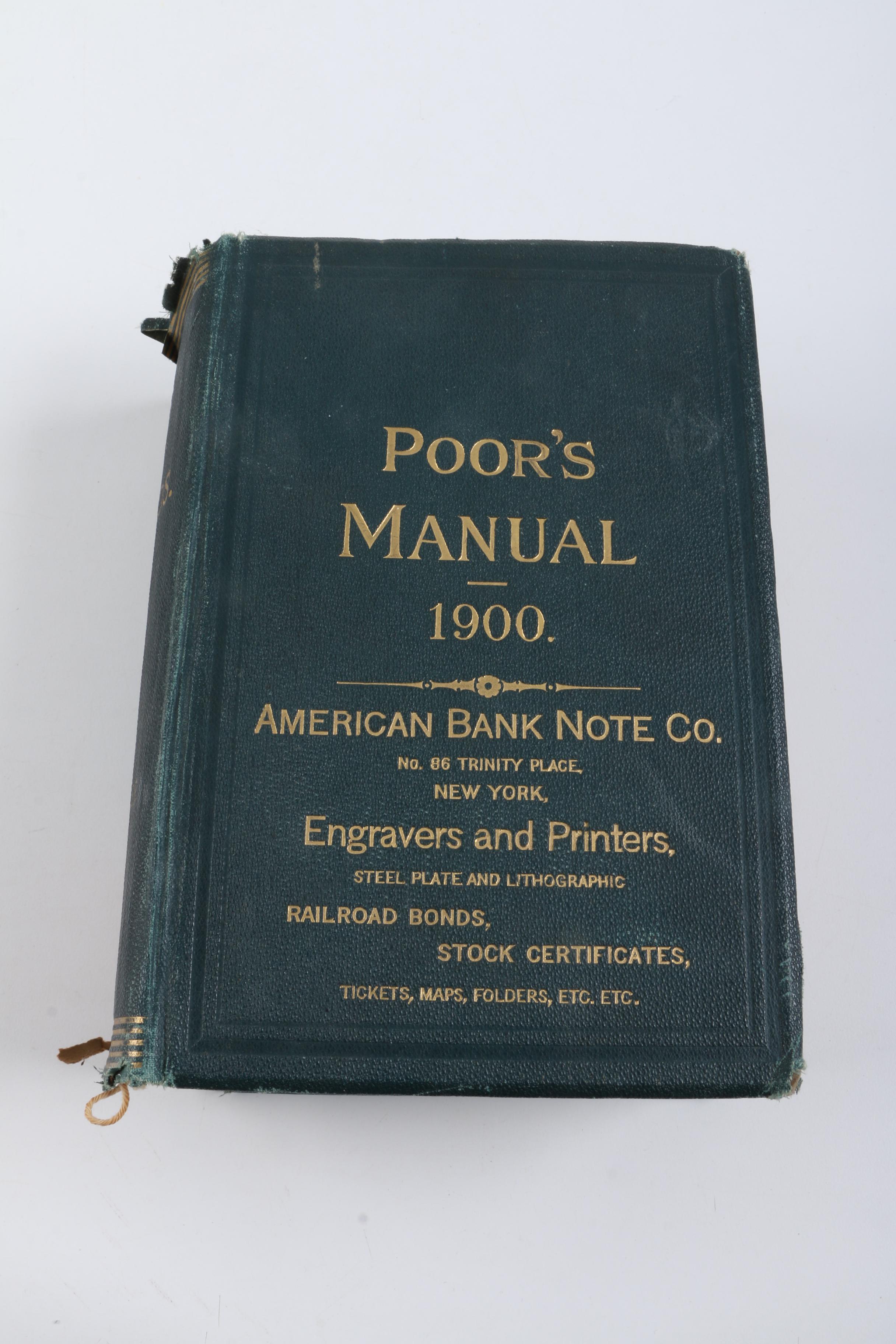 1900 "Poor's Manual of the Railroads of the United States"