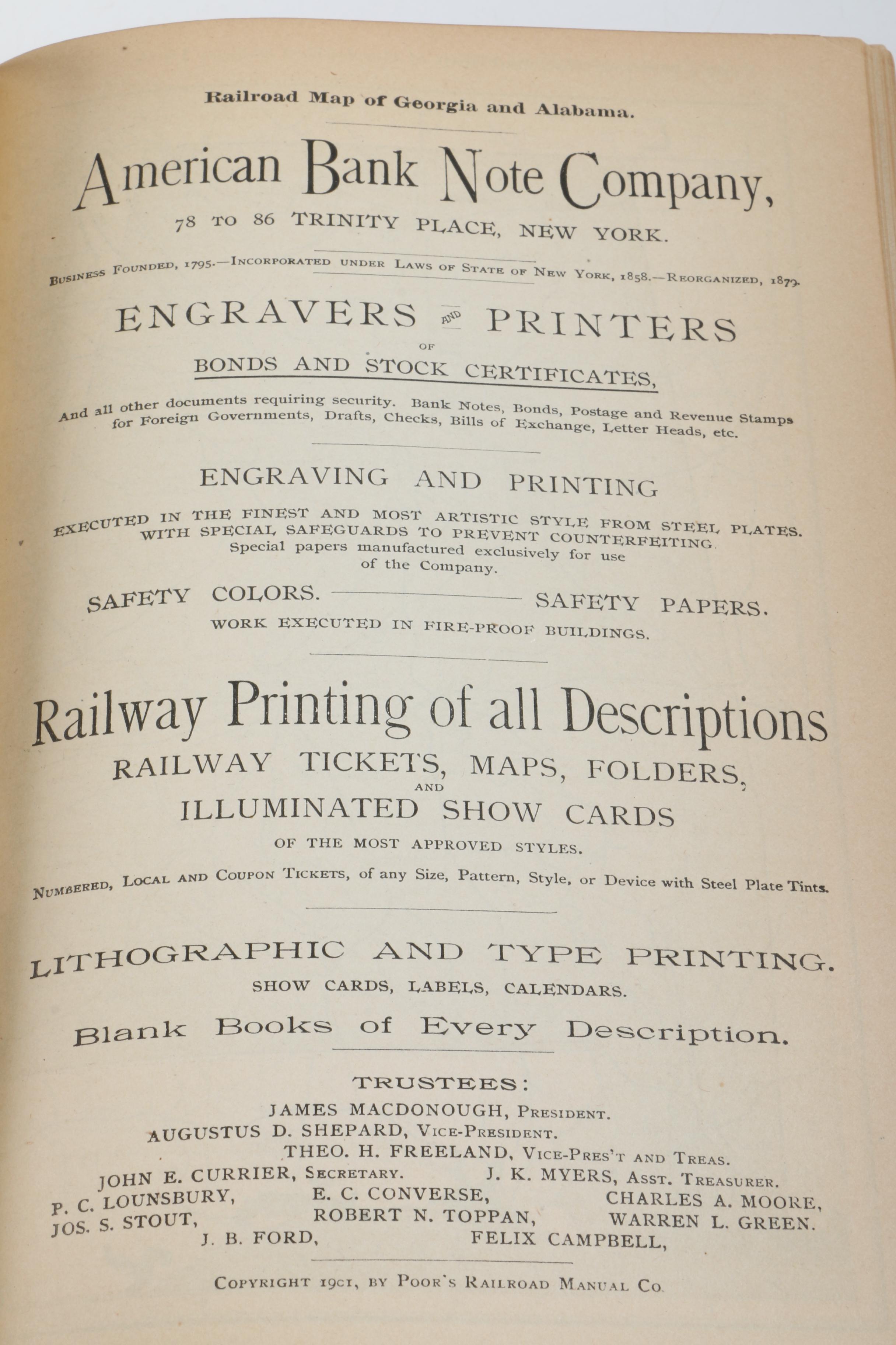 1900 "Poor's Manual of the Railroads of the United States"
