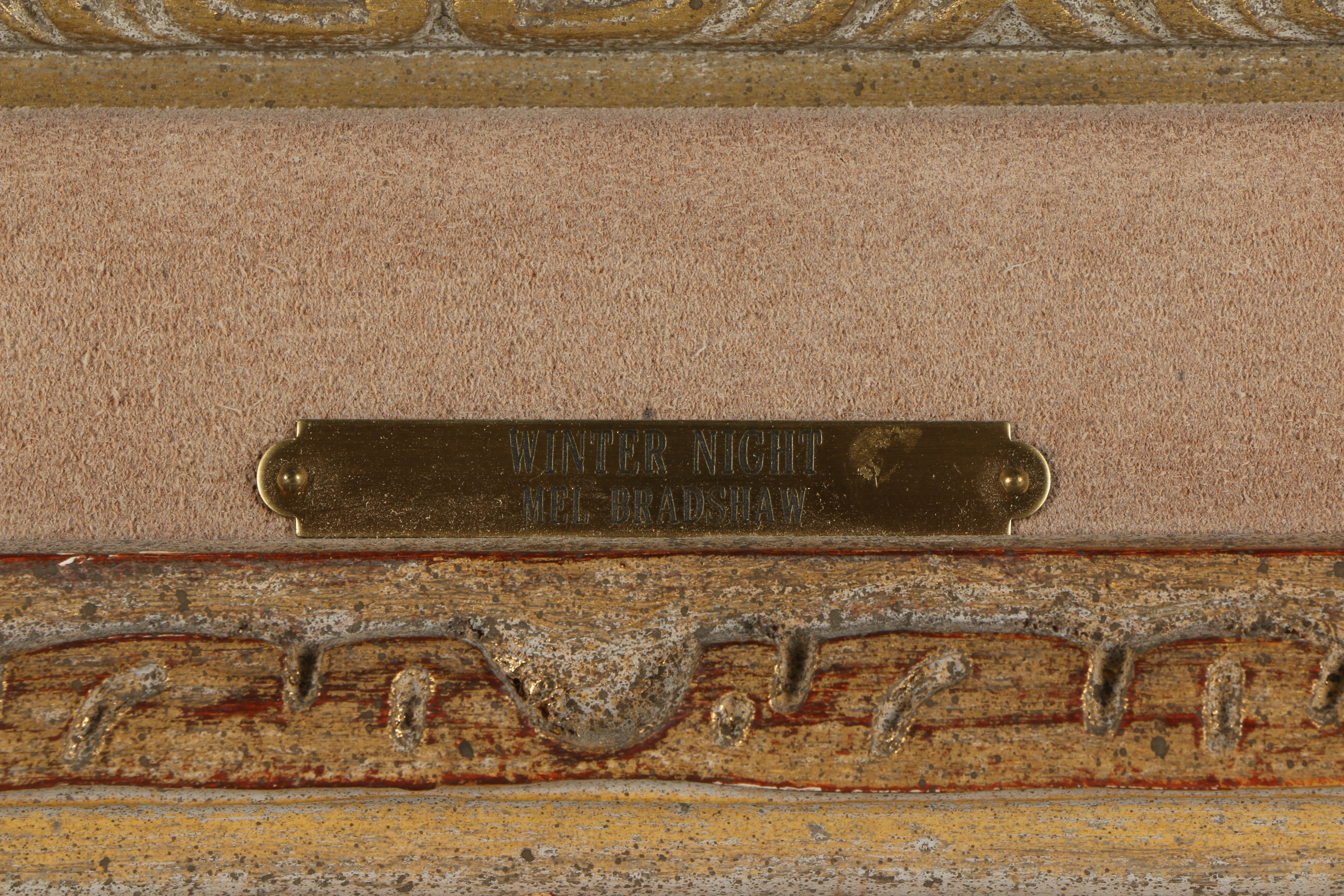 Mel Bradshaw Oil Painting on Canvas "Winter Night"