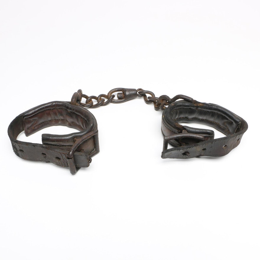 Vintage Leather and Metal Shackles