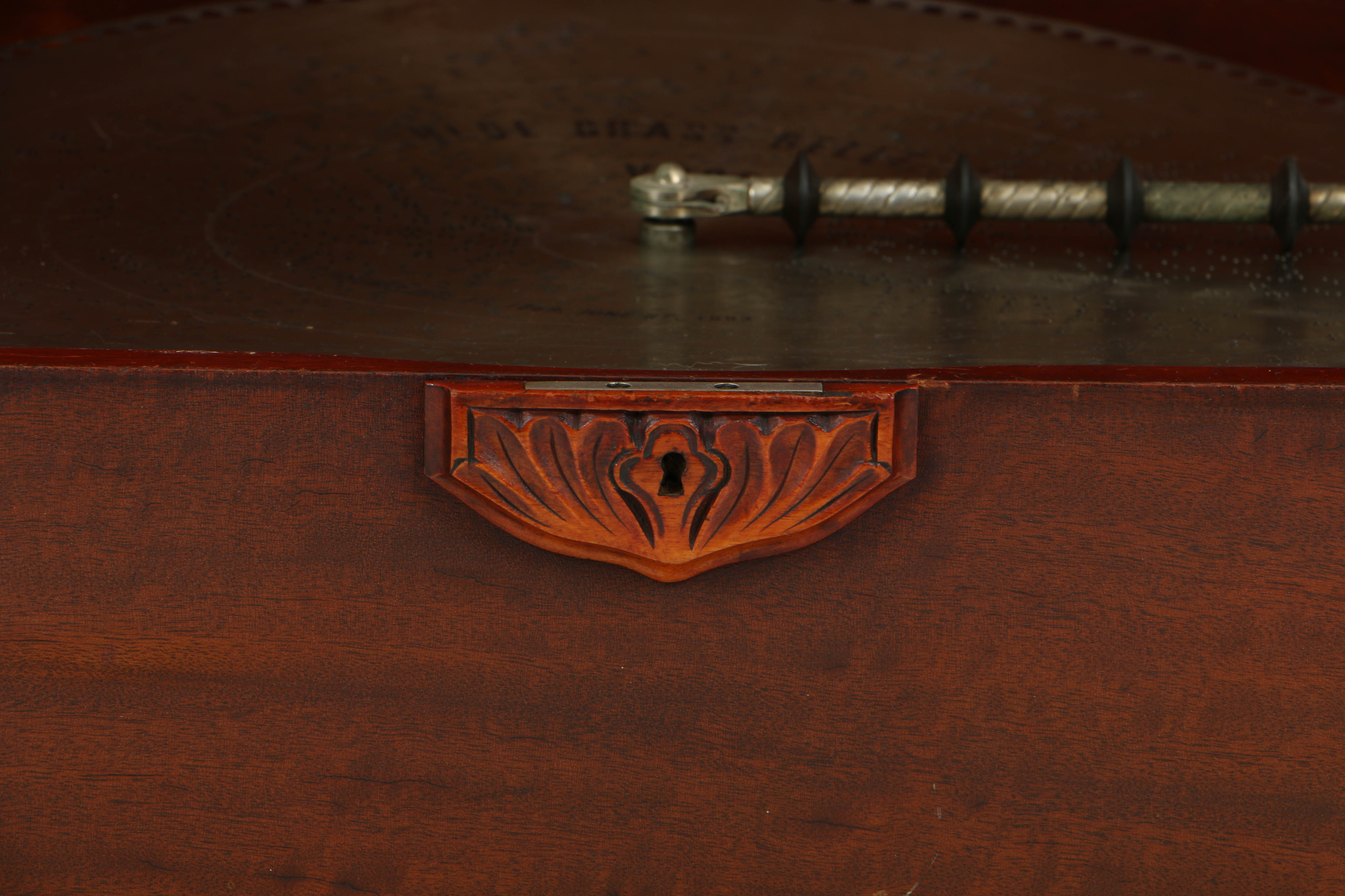 Rare 1890's Regina 20.75" Mahogany Music Player with Cupola Top and Fifty Discs