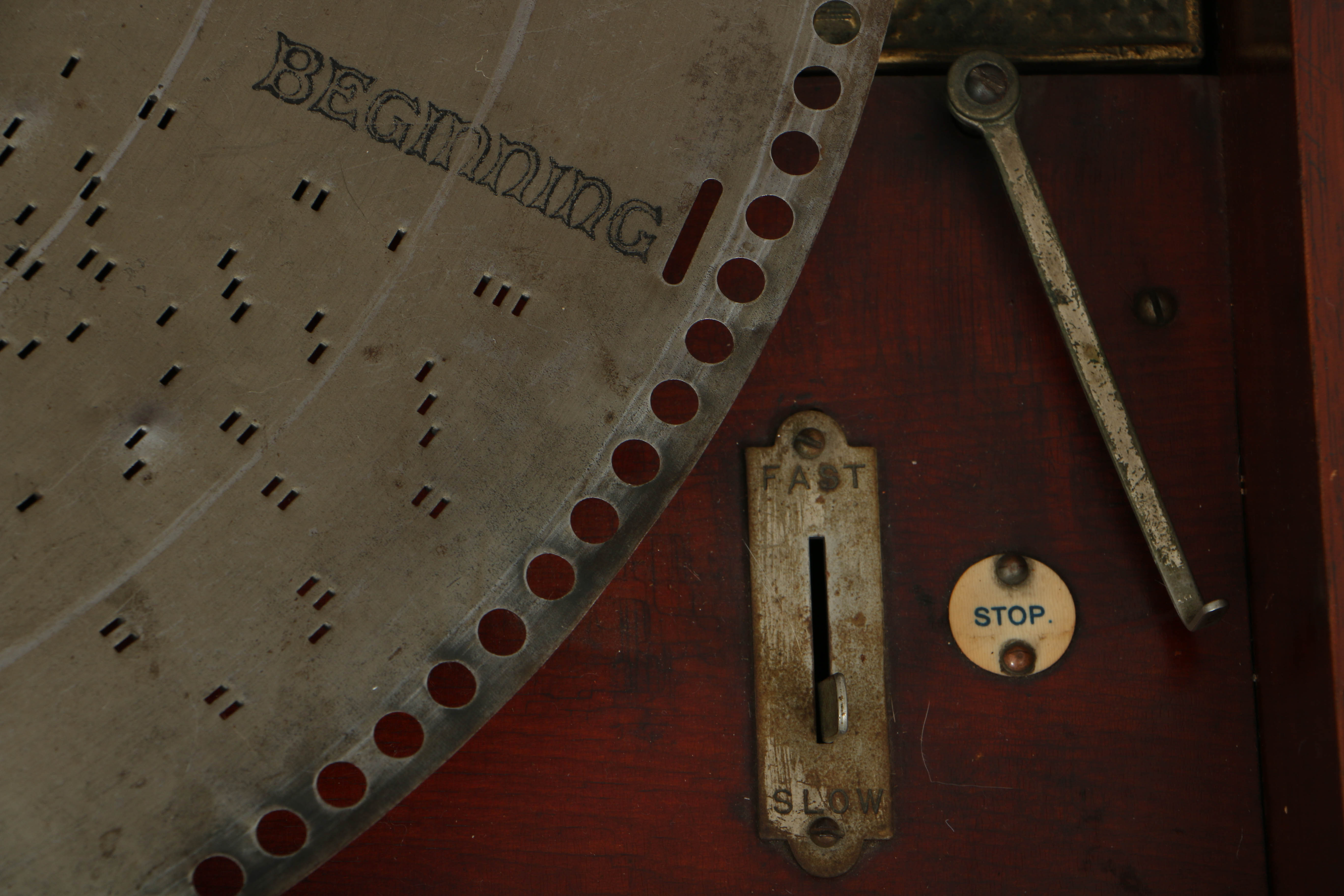 Rare 1890's Regina 20.75" Mahogany Music Player with Cupola Top and Fifty Discs