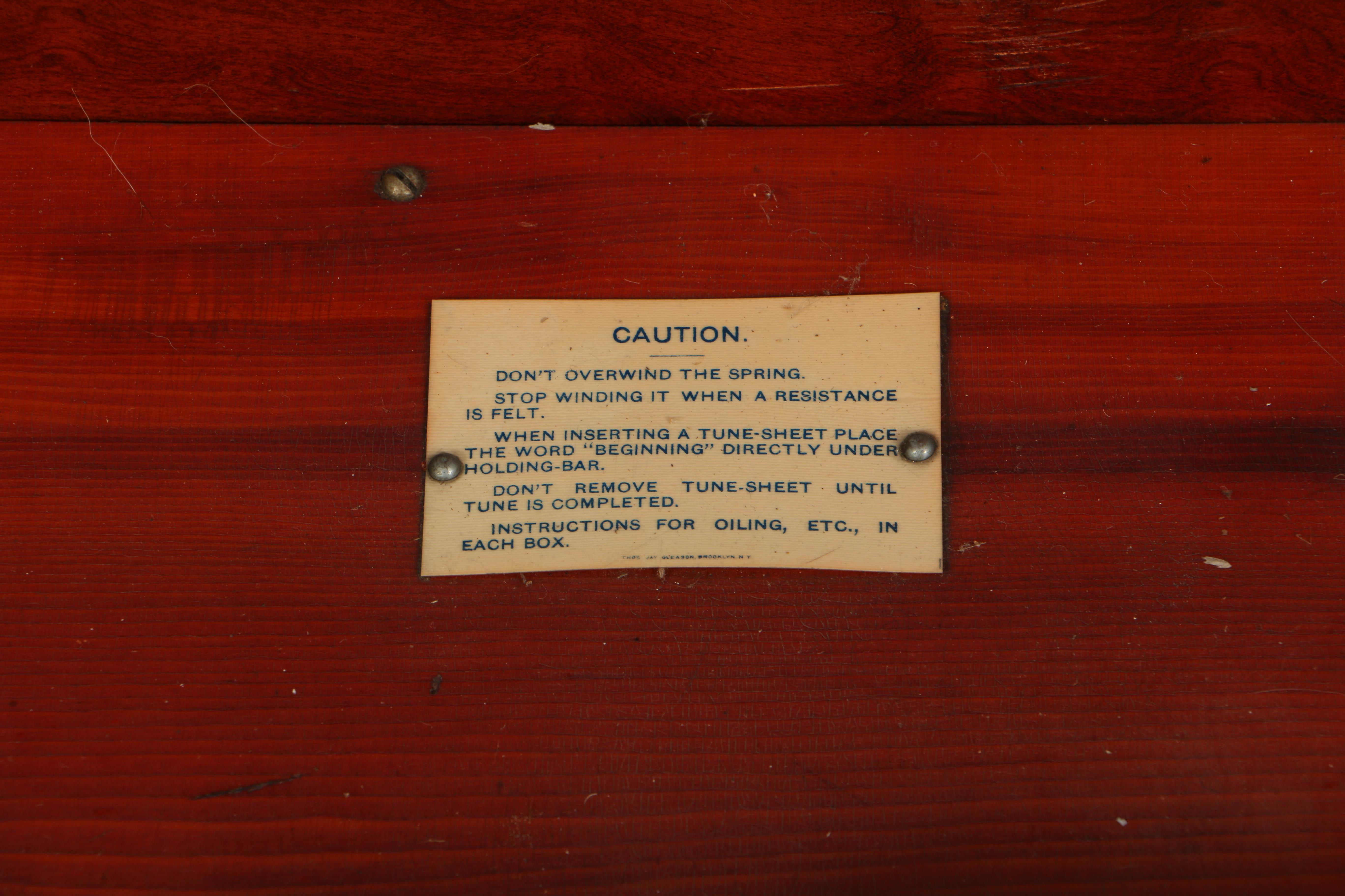 Rare 1890's Regina 20.75" Mahogany Music Player with Cupola Top and Fifty Discs