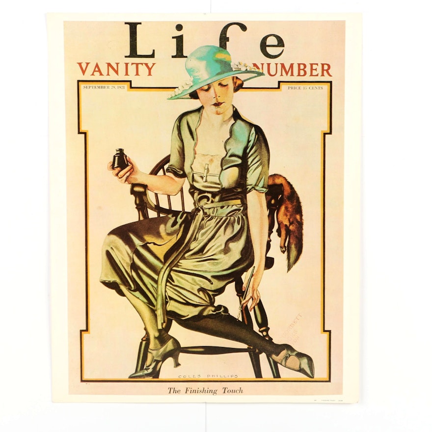 Offset Lithograph of Life Weekly Magazine Cover "Finishing Touch"