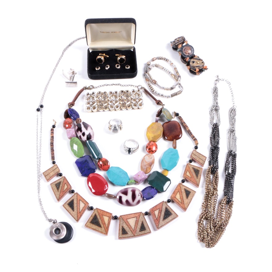 Assorted Costume Necklaces, Bracelets and Rings