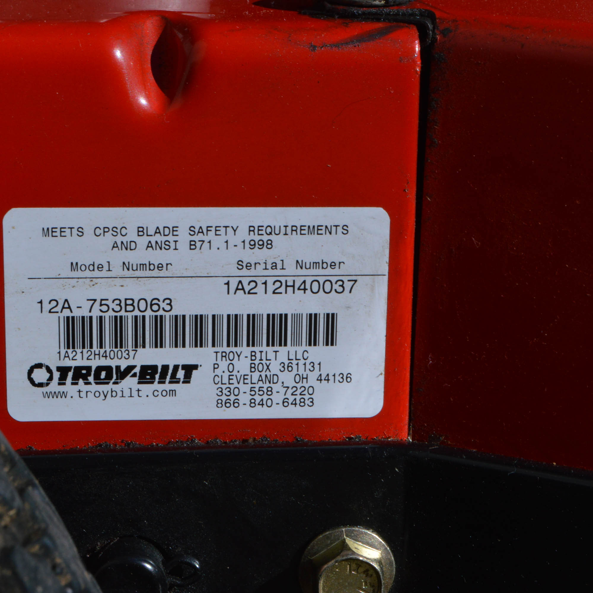 Troy-Bilt Push Mower