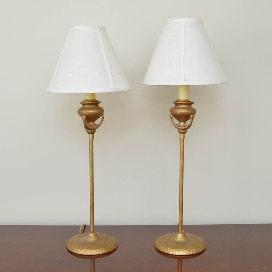 Art Nouveau Style Buffet Lamps