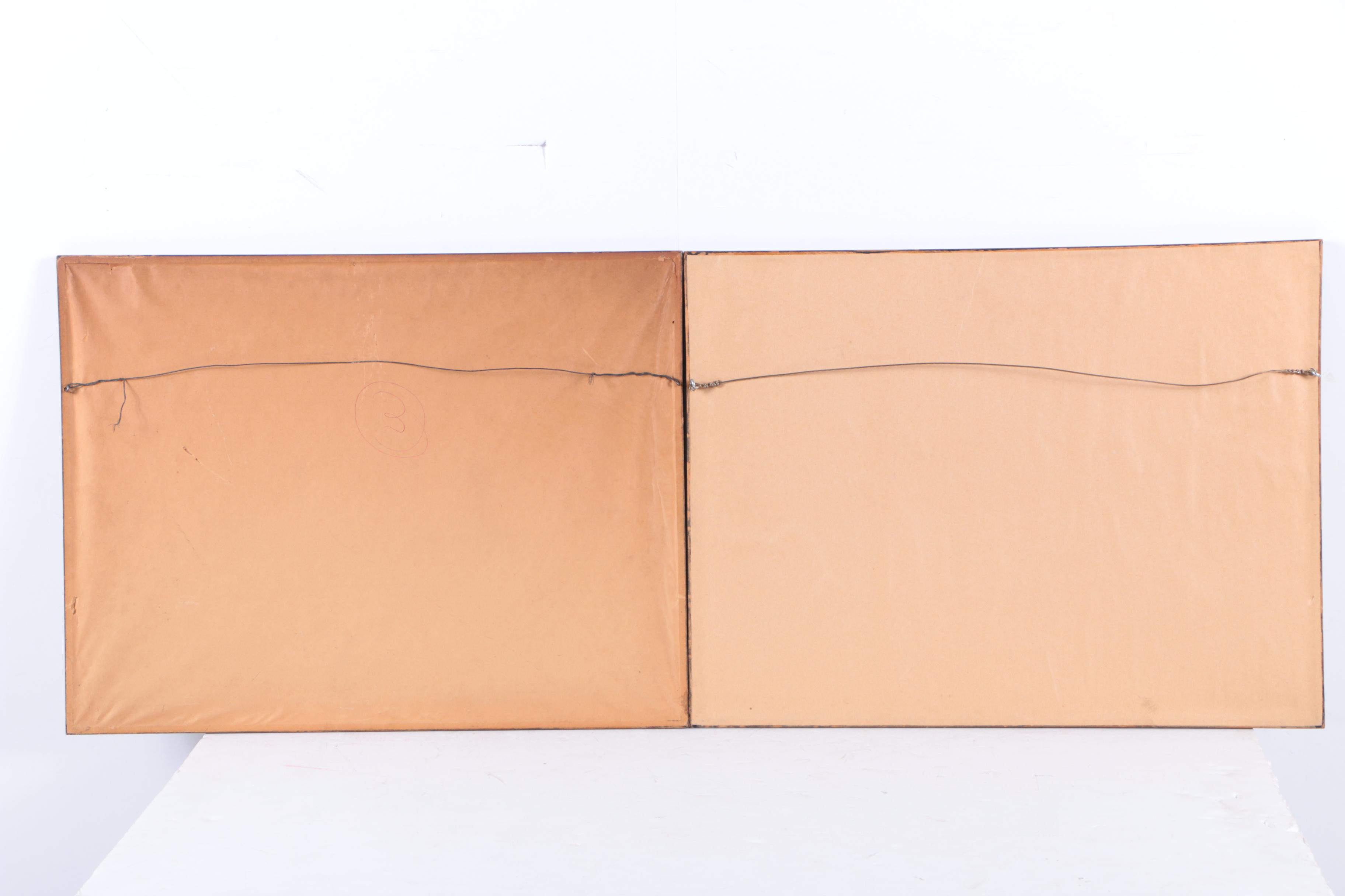 Frederick J. Kiesler Ink Sketches of Set Designs for Pirandello's "Henry IV"