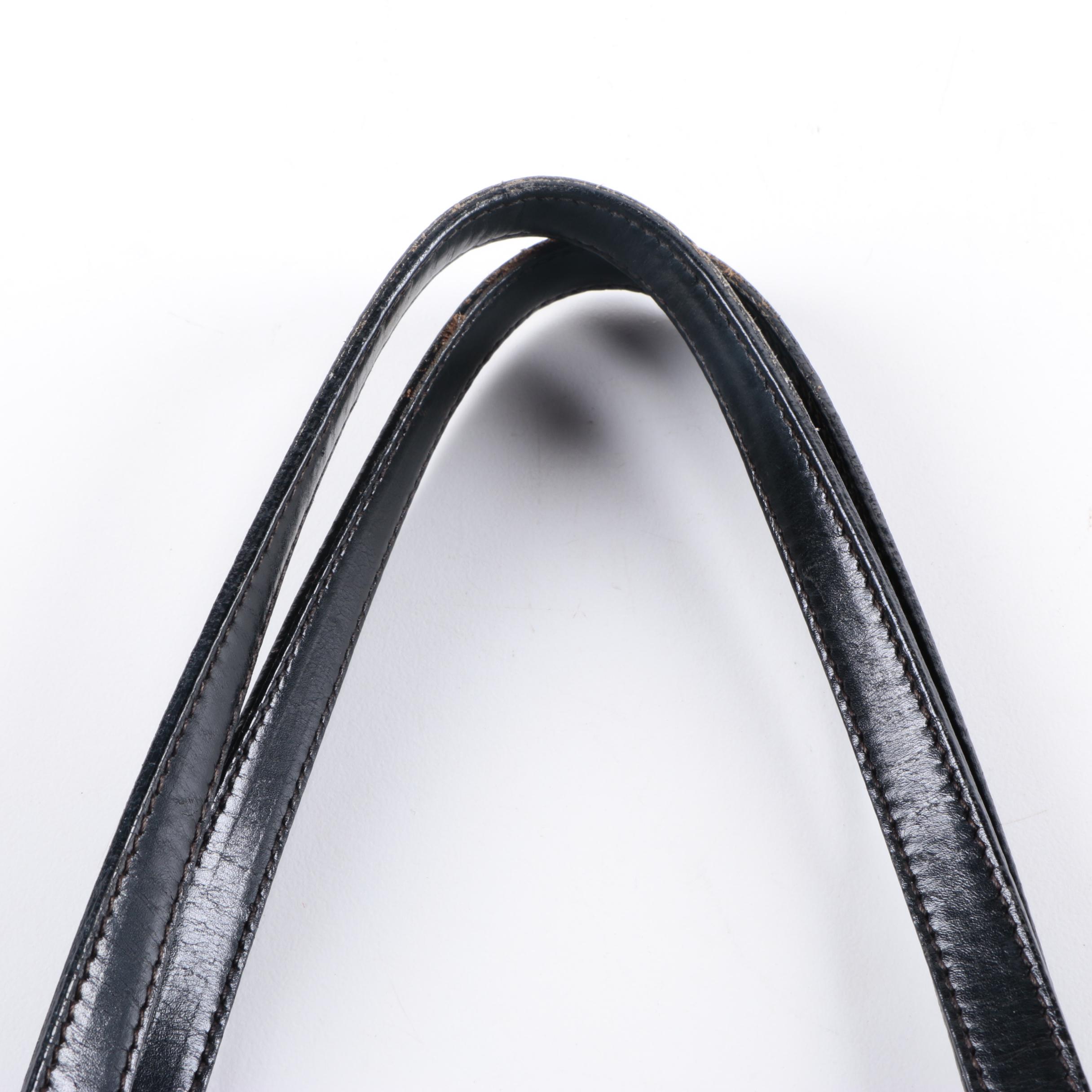 Prada Black Nylon and Leather Tote Bag